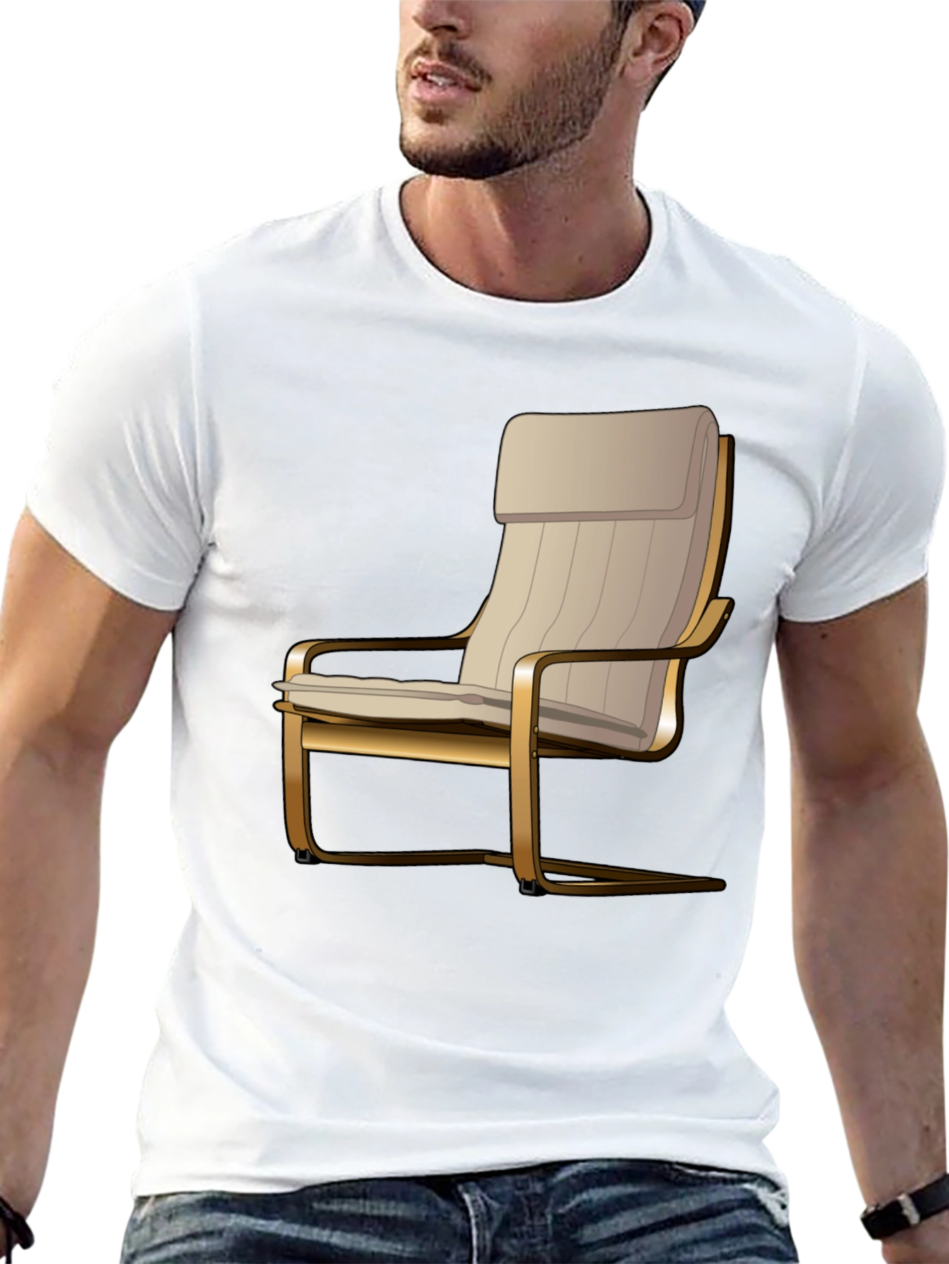 Modern Chair Graphic Tee - Stylish Comfort
