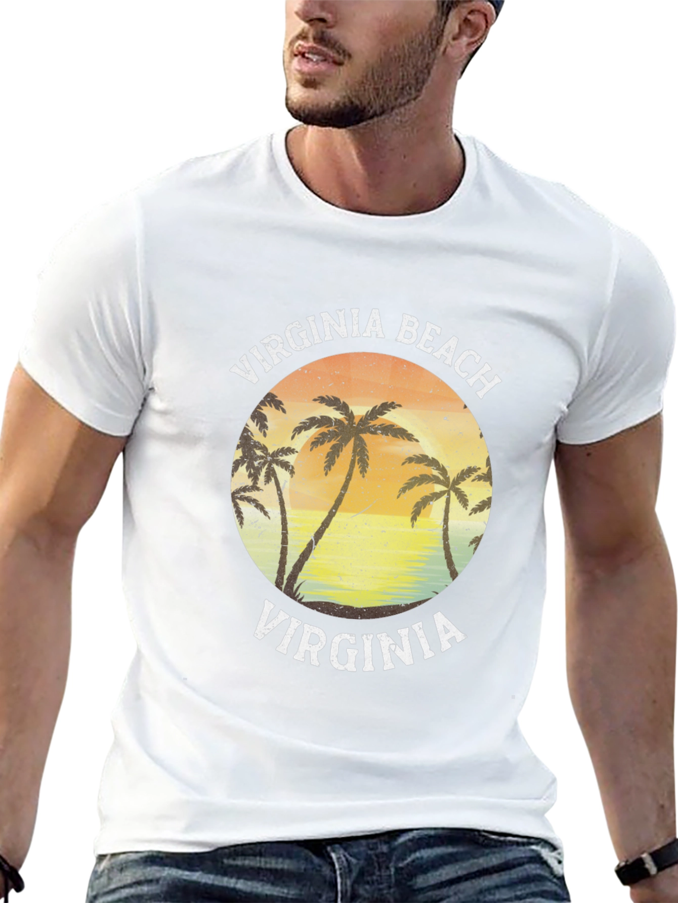 Virginia Beach Sunset Graphic T-Shirt