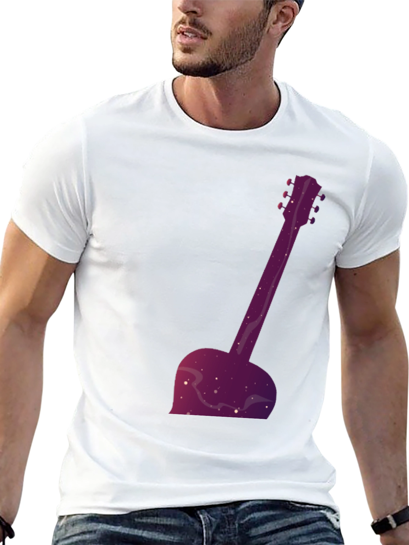Galaxy Guitar T-Shirt - Cool Musician Tee