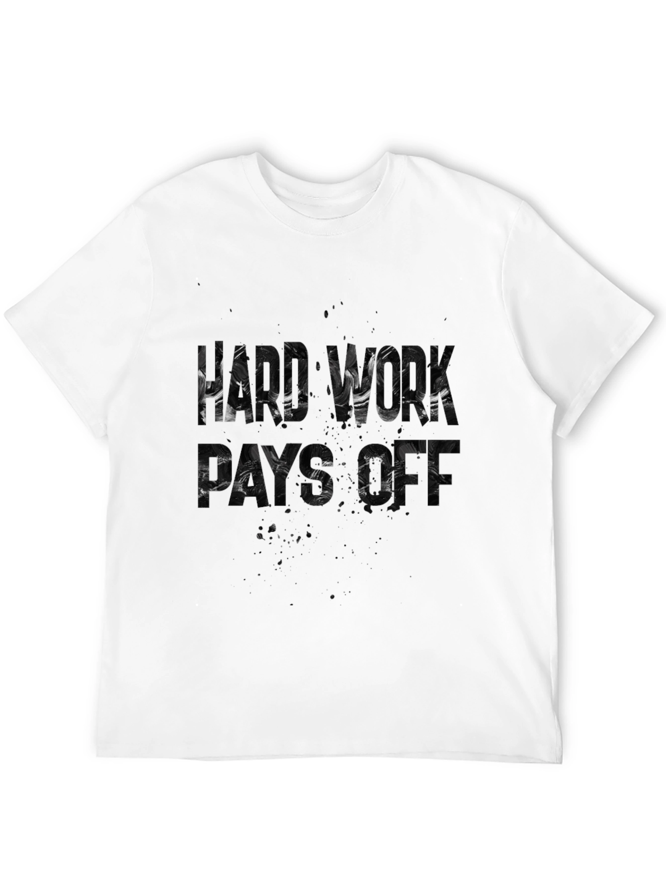 Hard Work Pays Off Graphic Tee - Black