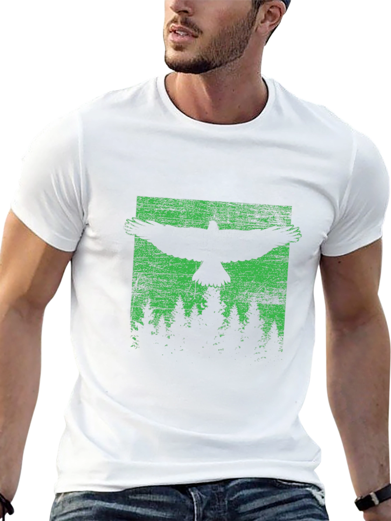 Raven Forest Graphic Tee - Black Unisex Shirt