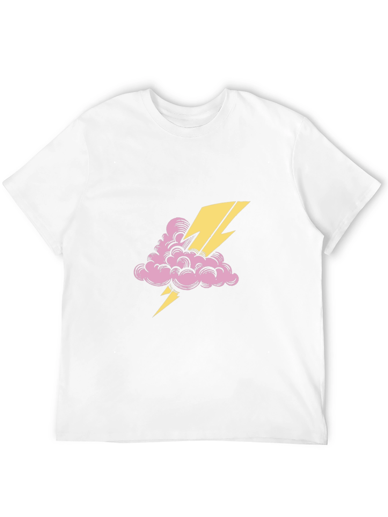 Thunder Cloud Tee - Black Cotton Graphic T-Shirt