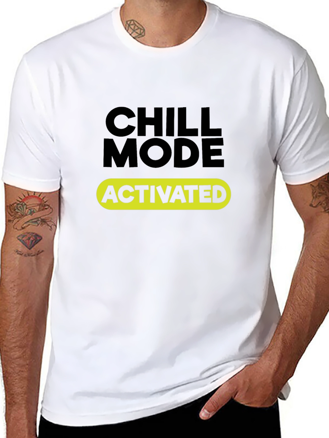 Chill Mode Activated Black T-Shirt