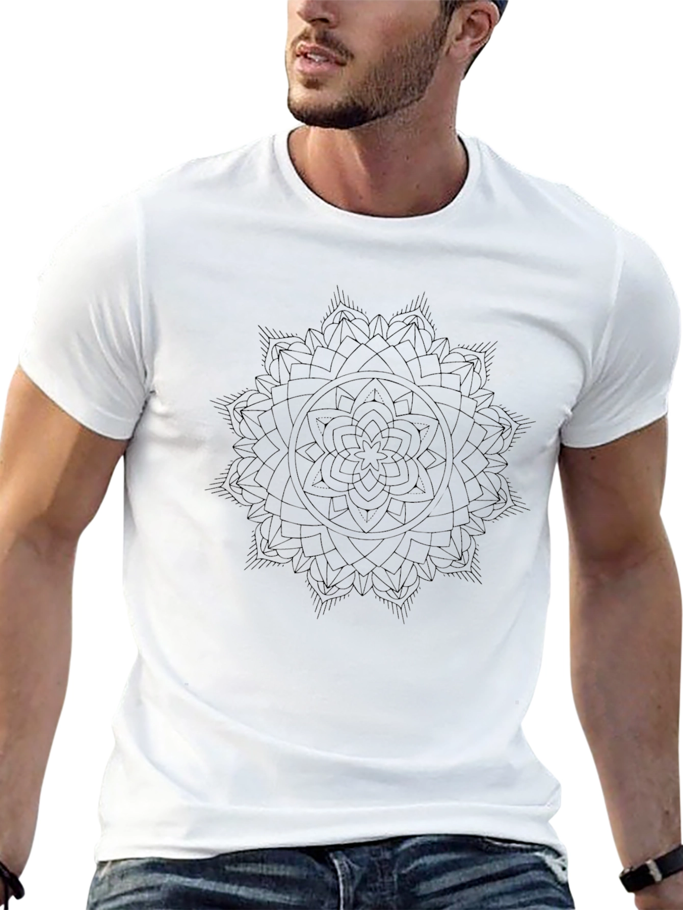Black Mandala Graphic T-Shirt - Stylish & Comfortable
