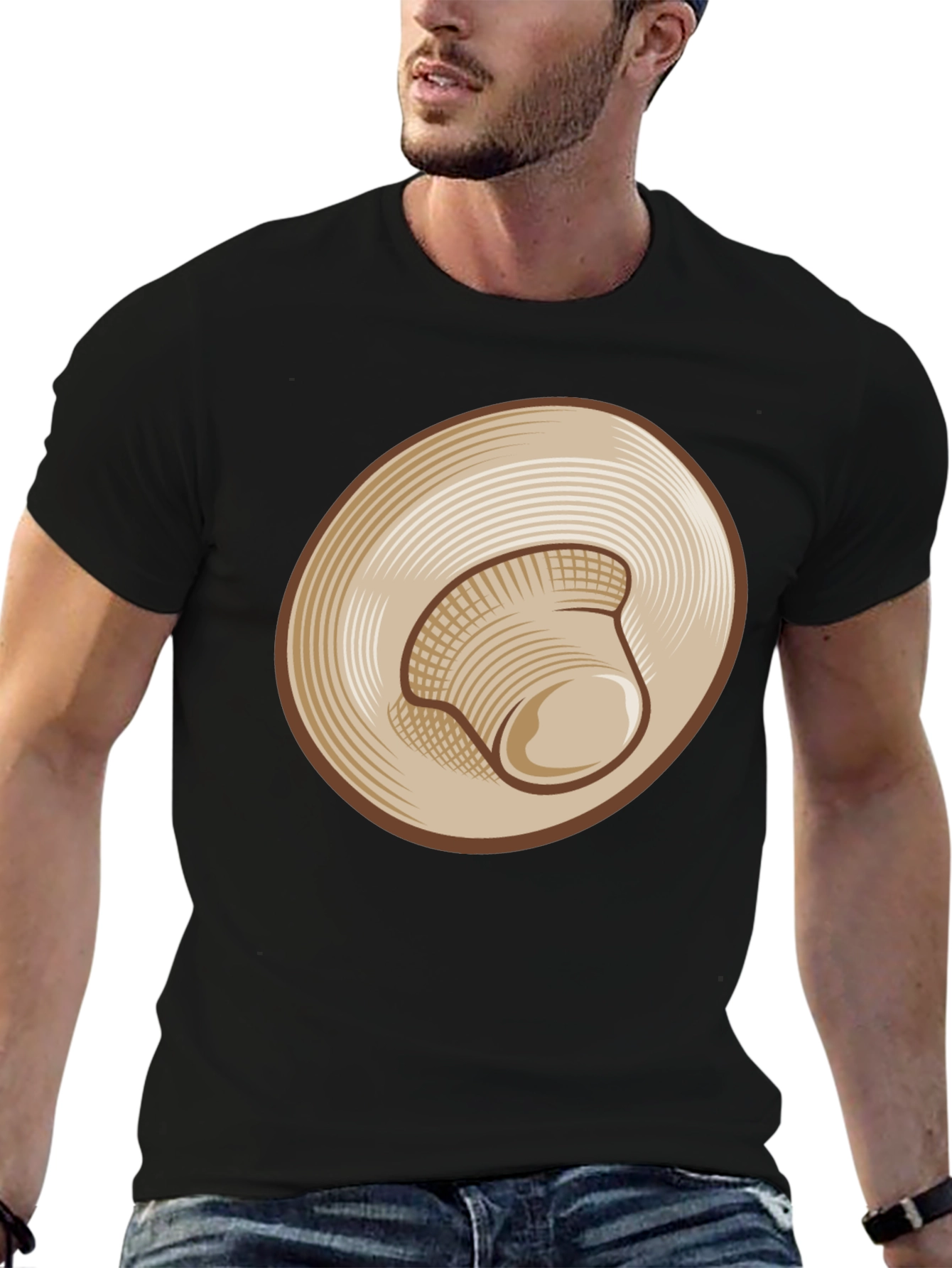 Mushroom Graphic Print T-Shirt - Stylish Casual Tee