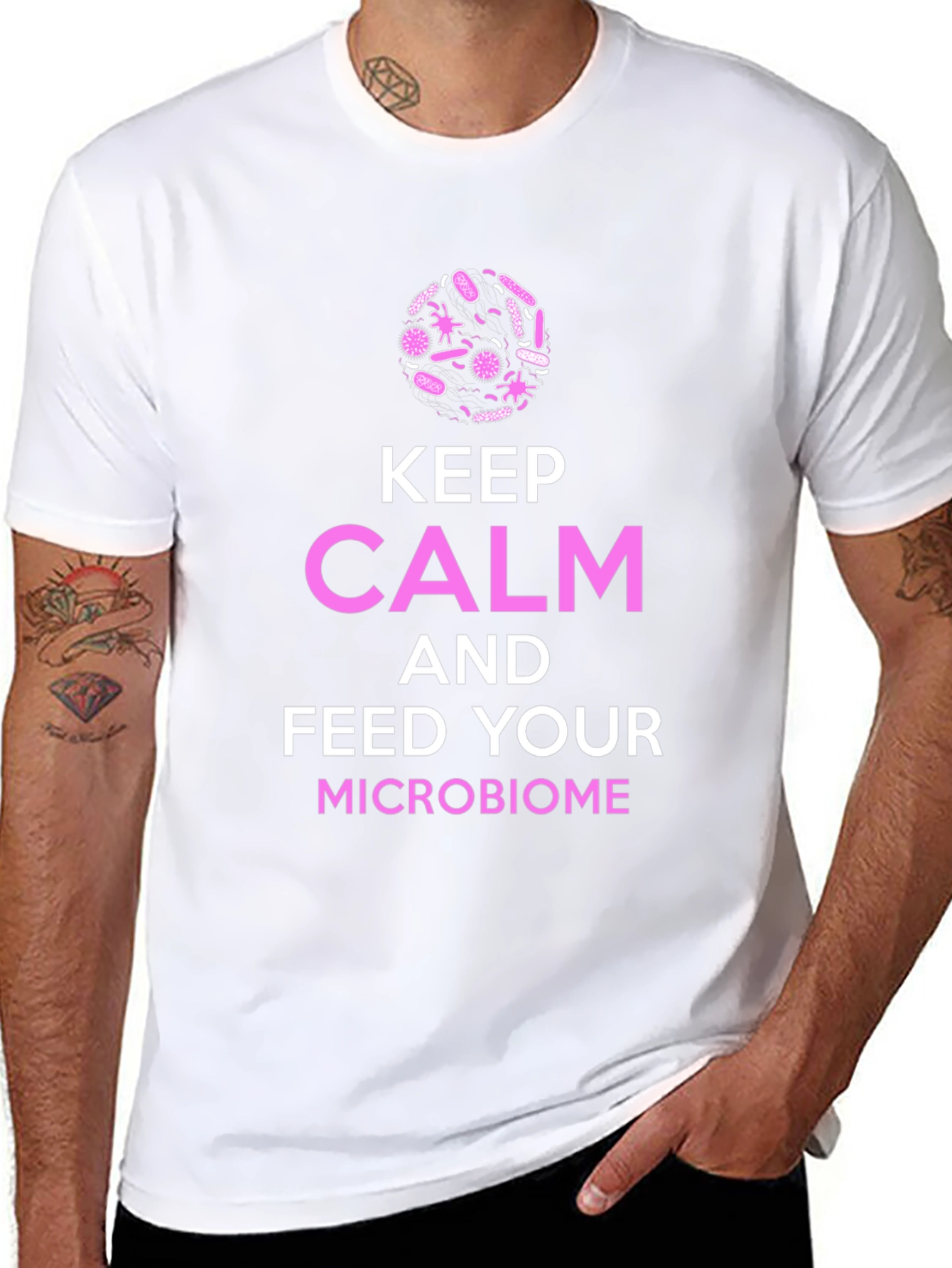 Keep Calm Microbiome T-Shirt - Science Graphic Tee