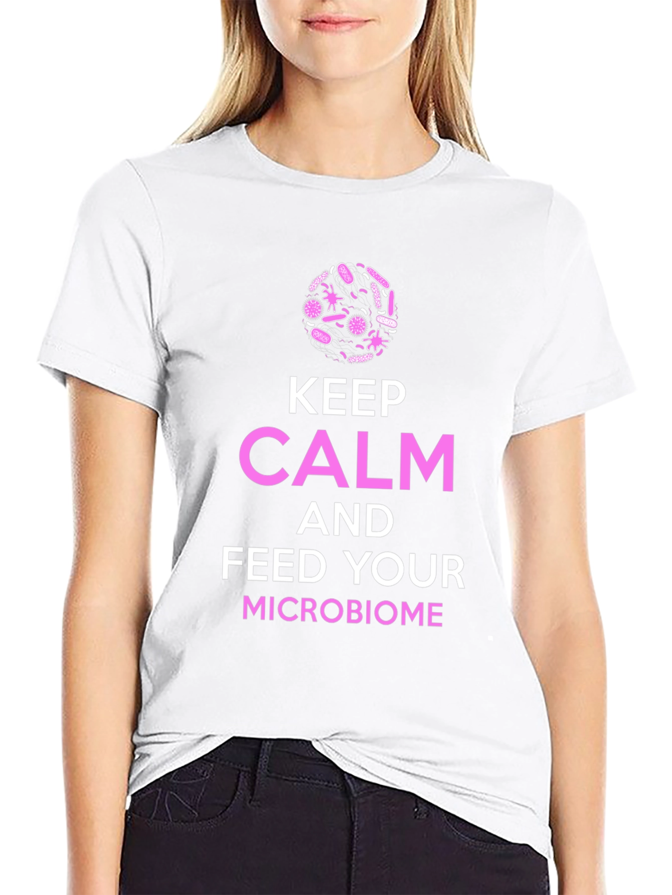 Keep Calm Microbiome T-Shirt - Science Graphic Tee