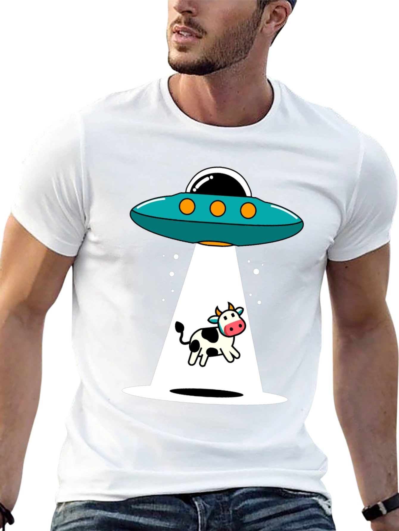 Cow Abduction T-Shirt - UFO Graphic Tee