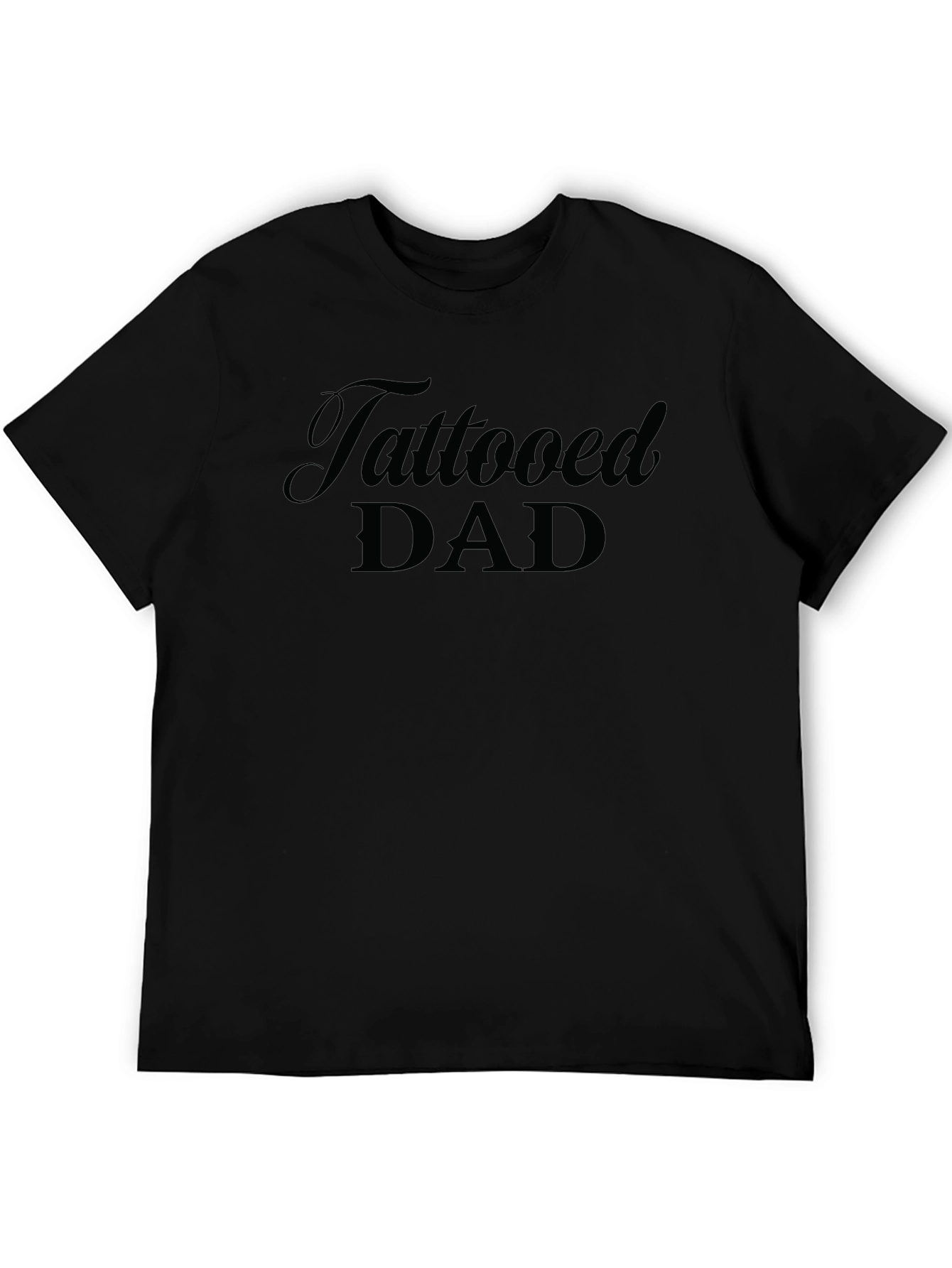 Tattooed Dad Black Graphic Tee