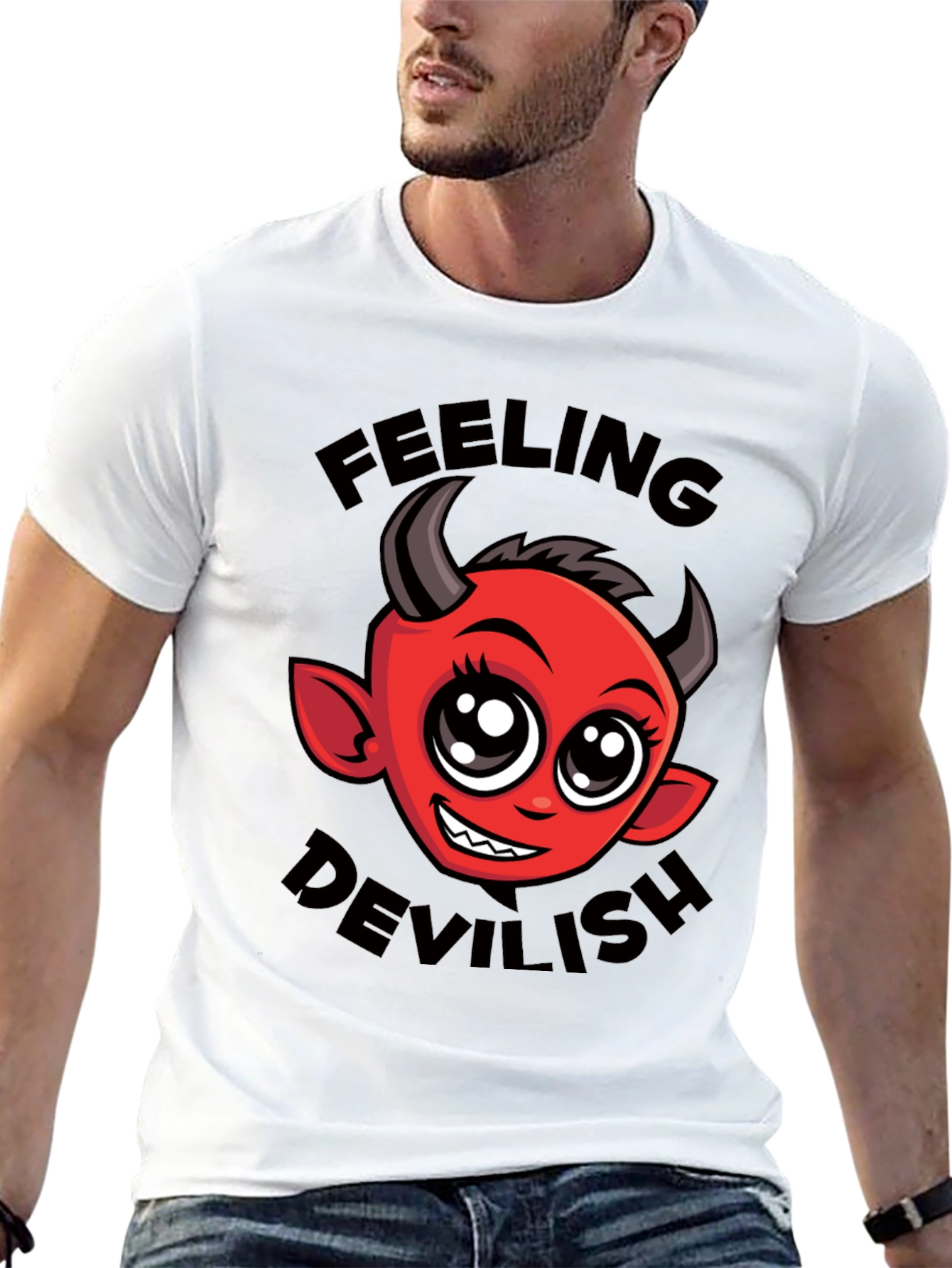 Feeling Devilish T-Shirt - Cute Cartoon Devil