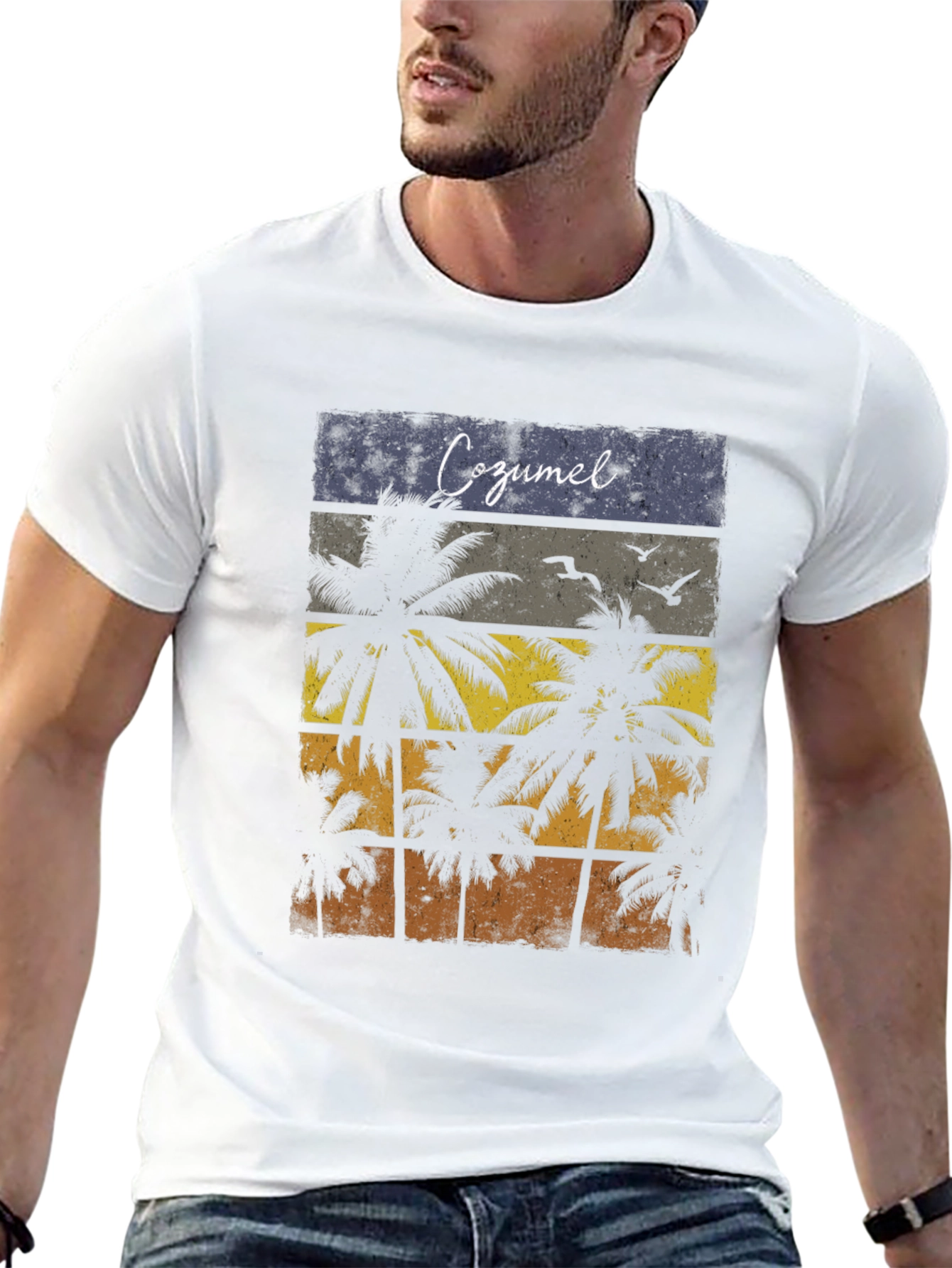 Cozumel Palm Tree Graphic T-Shirt