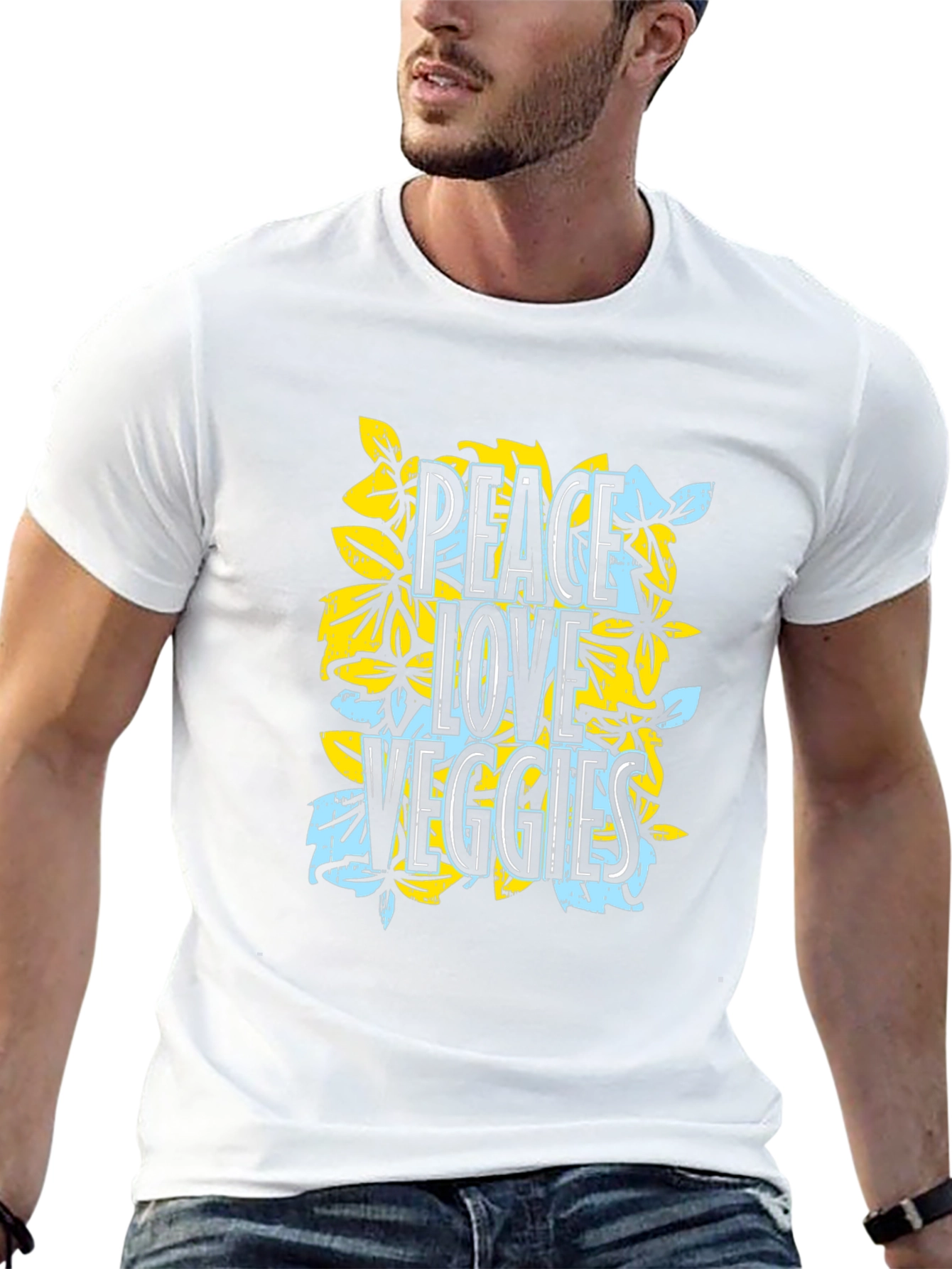 Peace Love Veggies Graphic T-Shirt