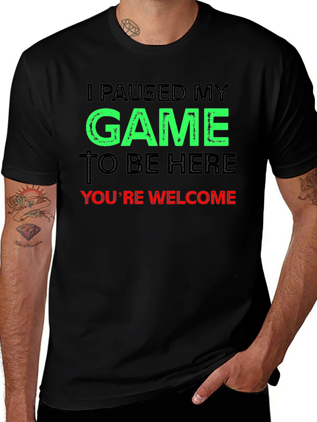 Funny Gamer T-Shirt - I Paused My Game