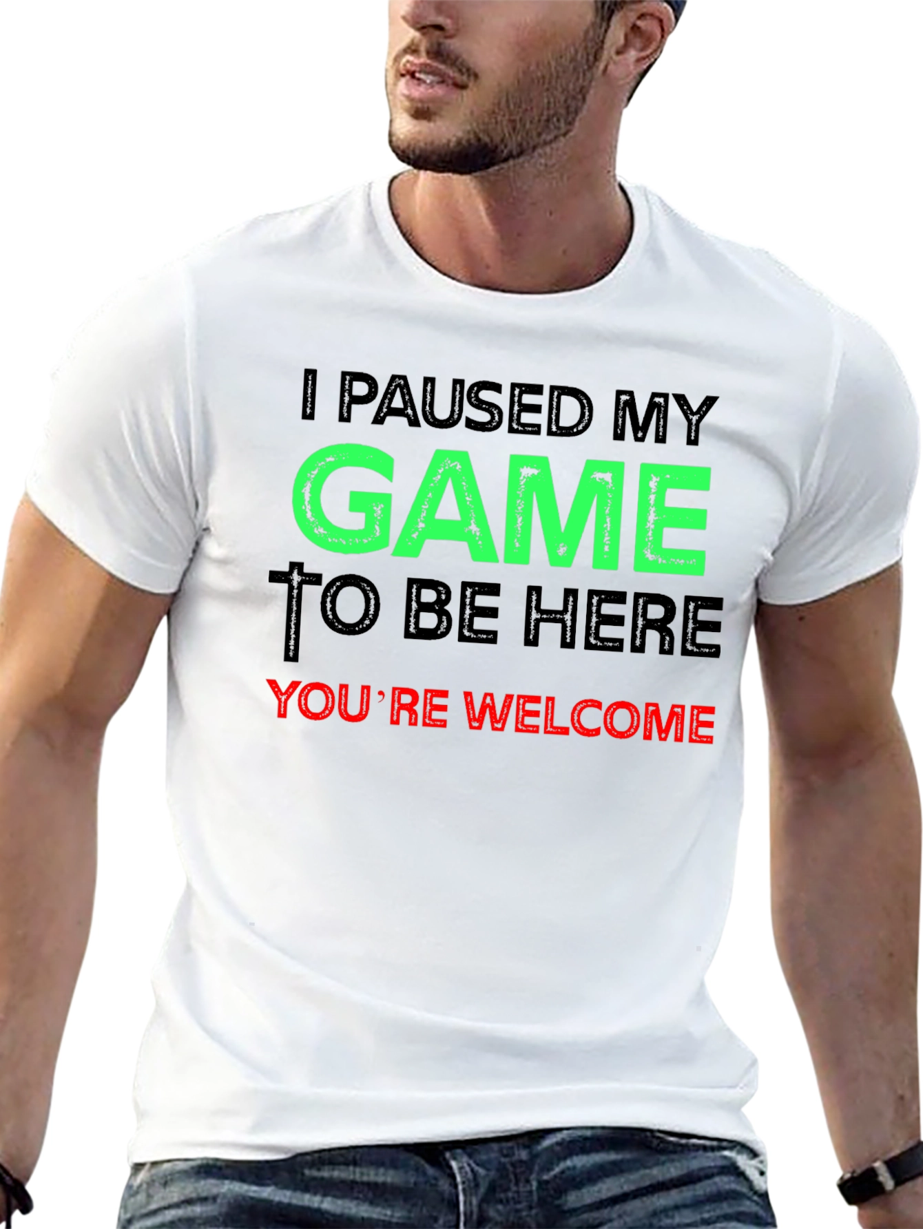 Funny Gamer T-Shirt - I Paused My Game