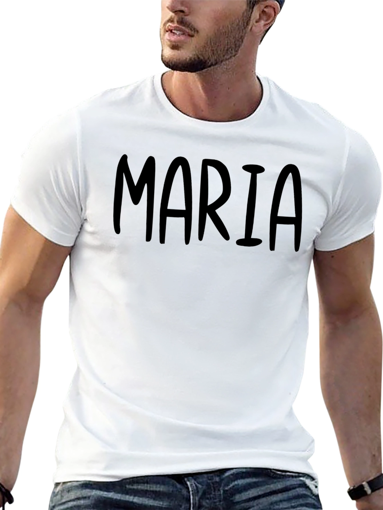 MARIA Graphic Tee - Soft Cotton Casual T-Shirt