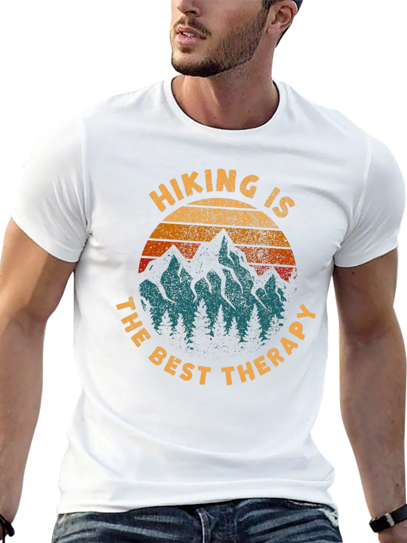 Hiking is Therapy Graphic Tee - Nature Lover Shirt