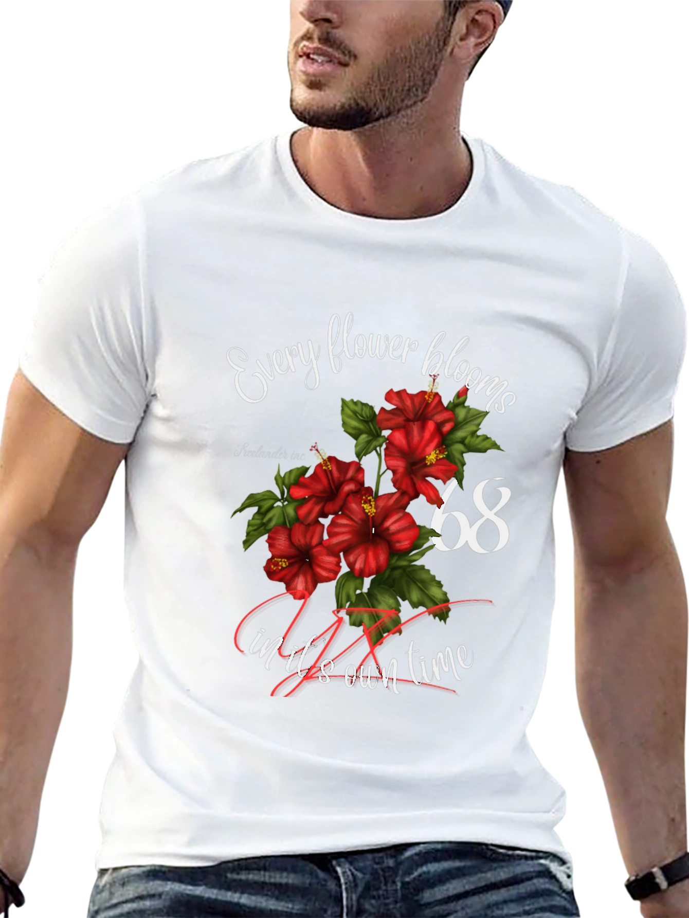 Floral Every flower blooms Black T-Shirt