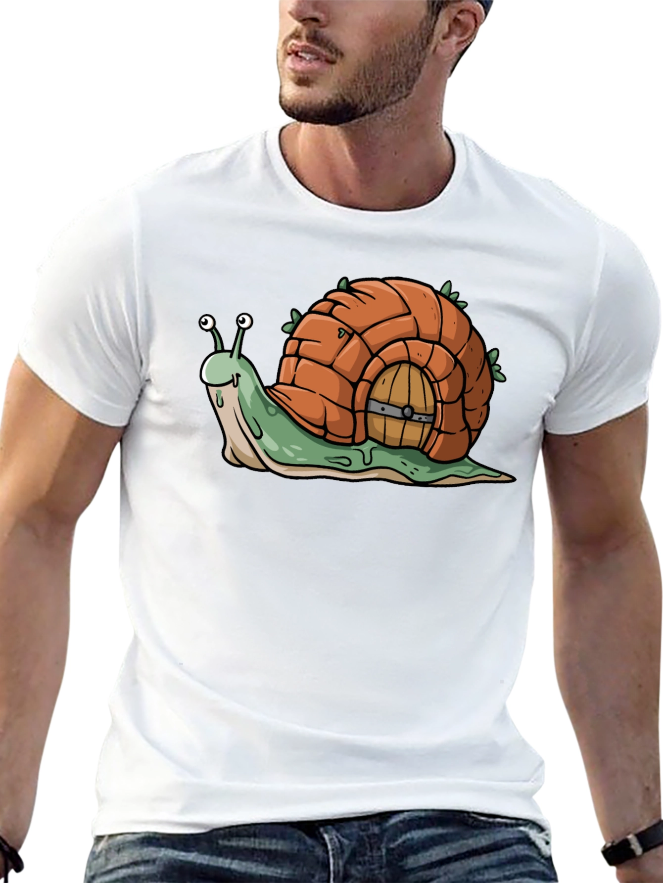 Snail House T-Shirt - Unique Cartoon Design
