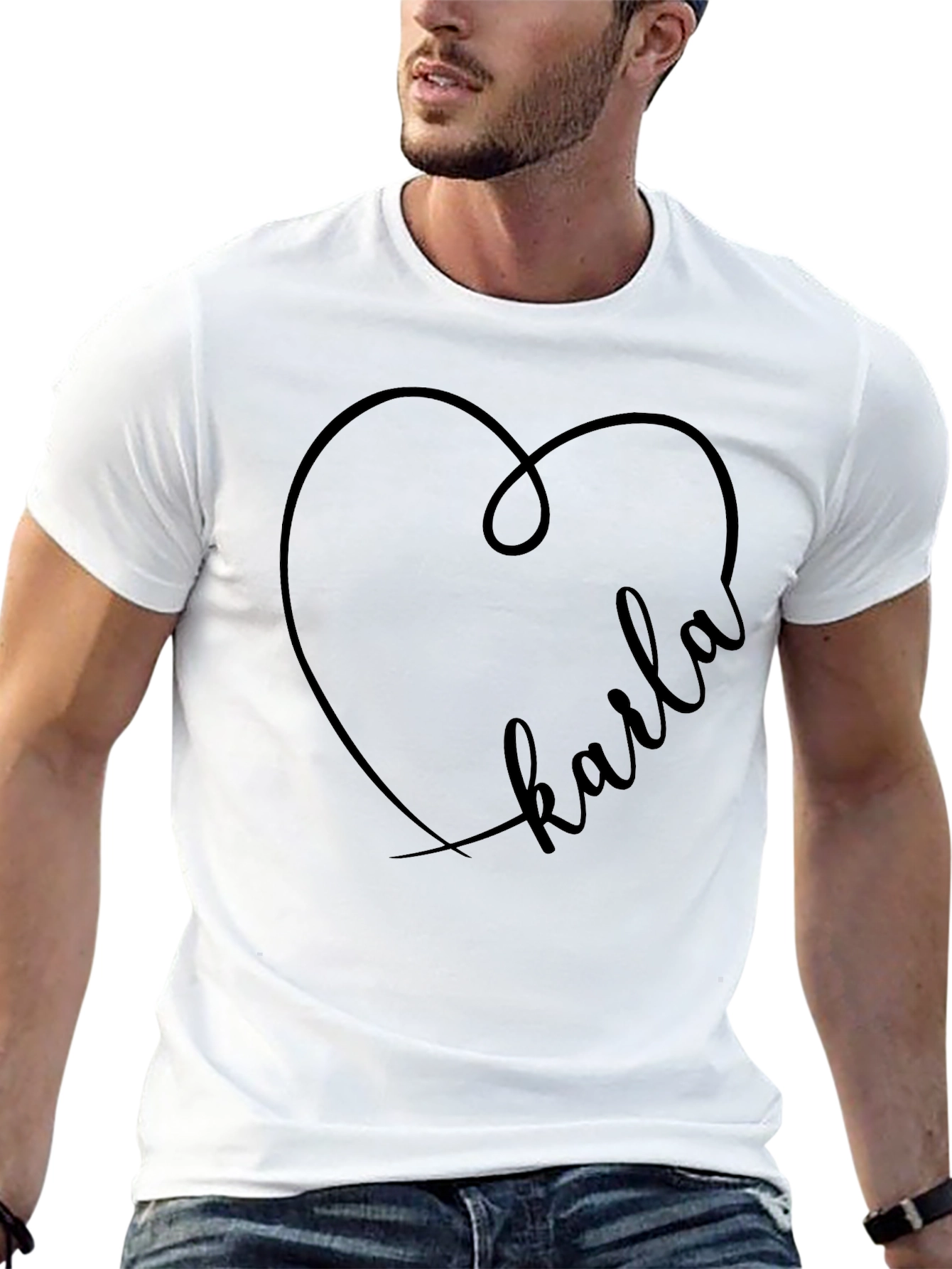 Karla Heart Graphic Tee - Trendy Custom Design
