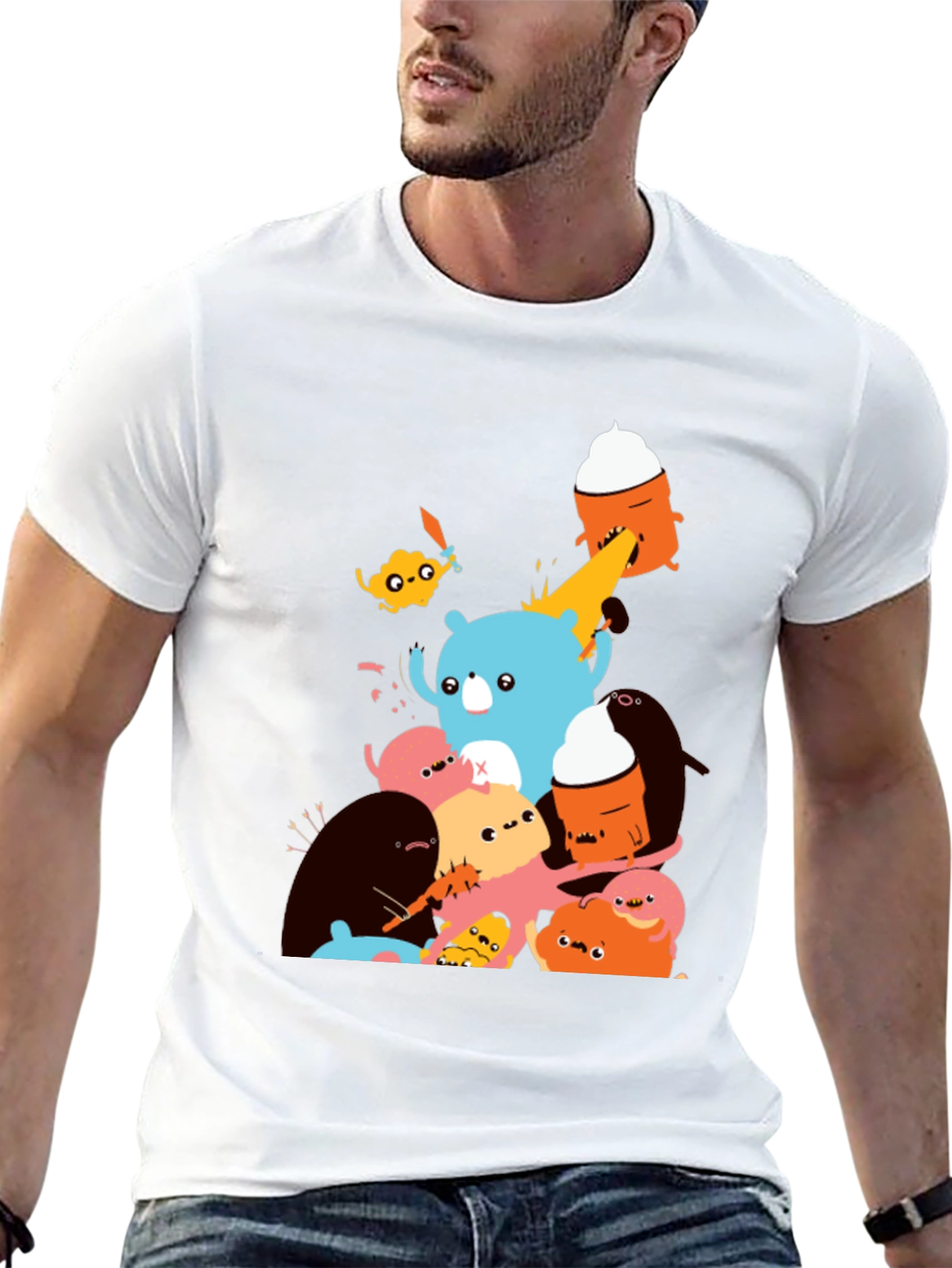 Monster Mash Graphic Tee - Soft Cotton Crew Neck