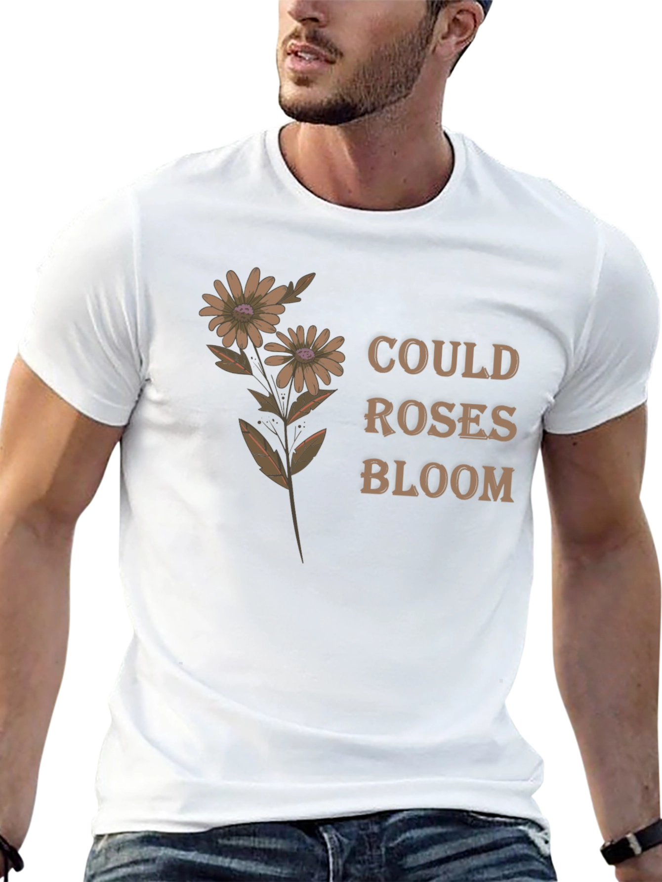 Floral Graphic Tee - Could Roses Bloom