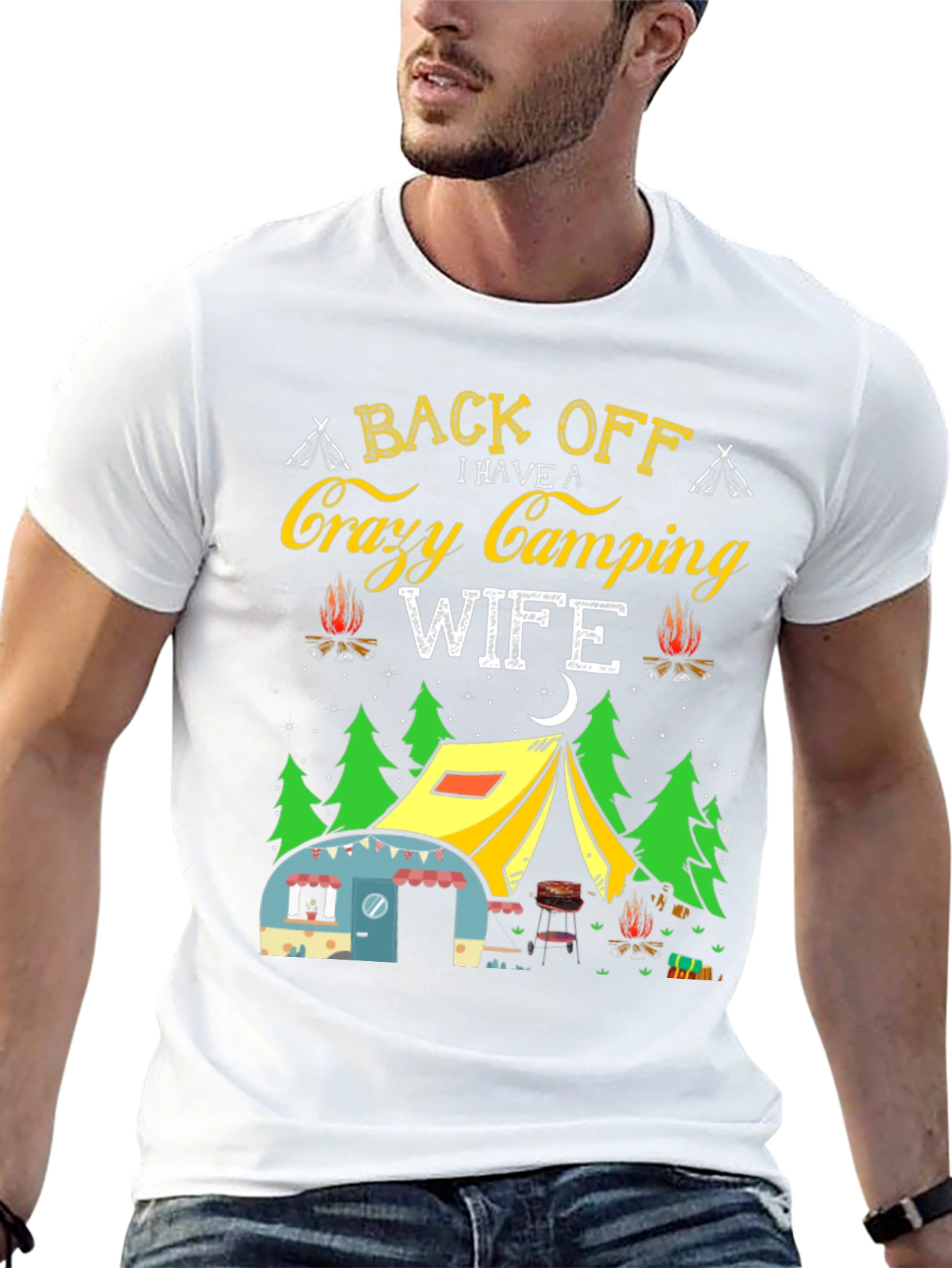 Crazy Camping Wife T-Shirt - Back Off