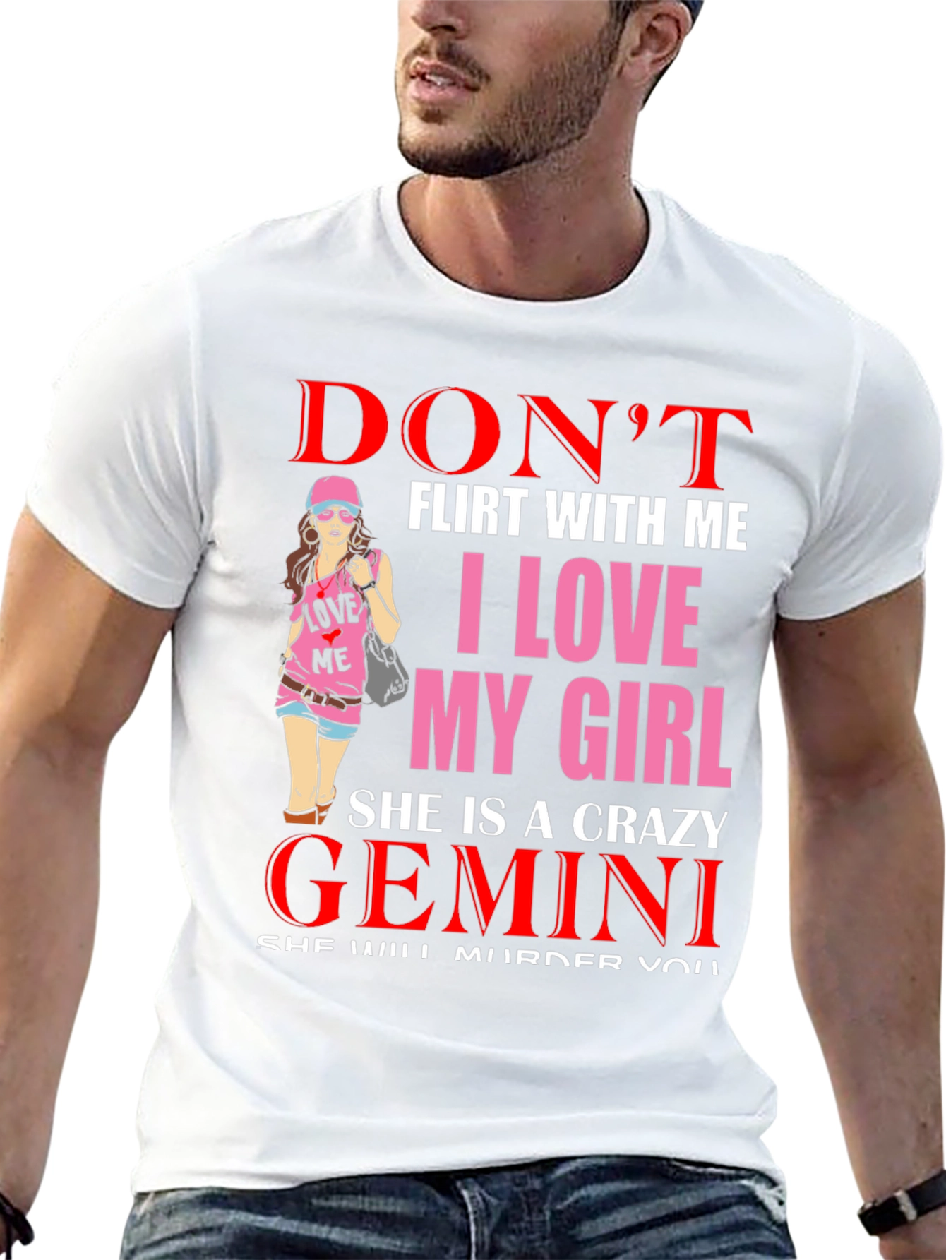 Crazy Gemini Girl Tee - Dont Flirt!