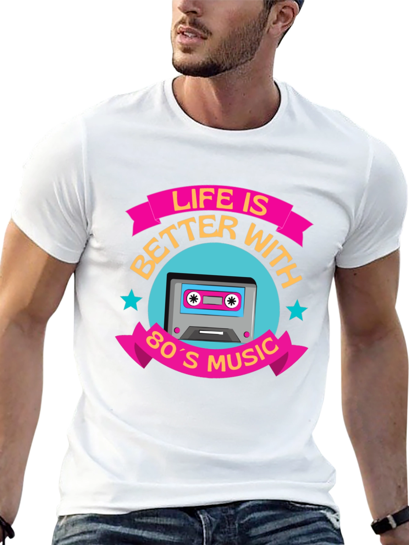 Life Is Better With 80s Music Graphic Tee