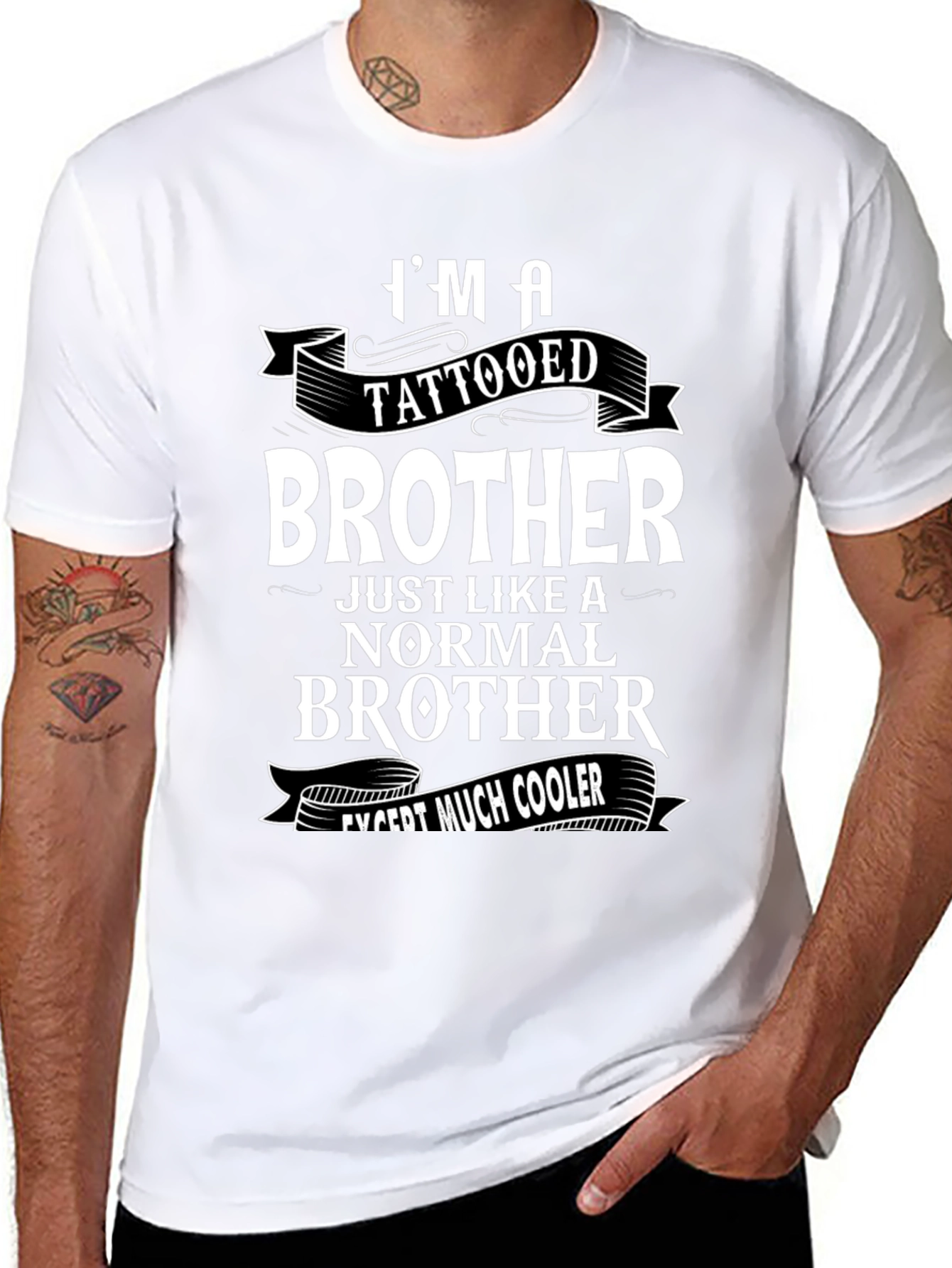 Tattooed Brother Graphic Tee - Cool Brother Shirt