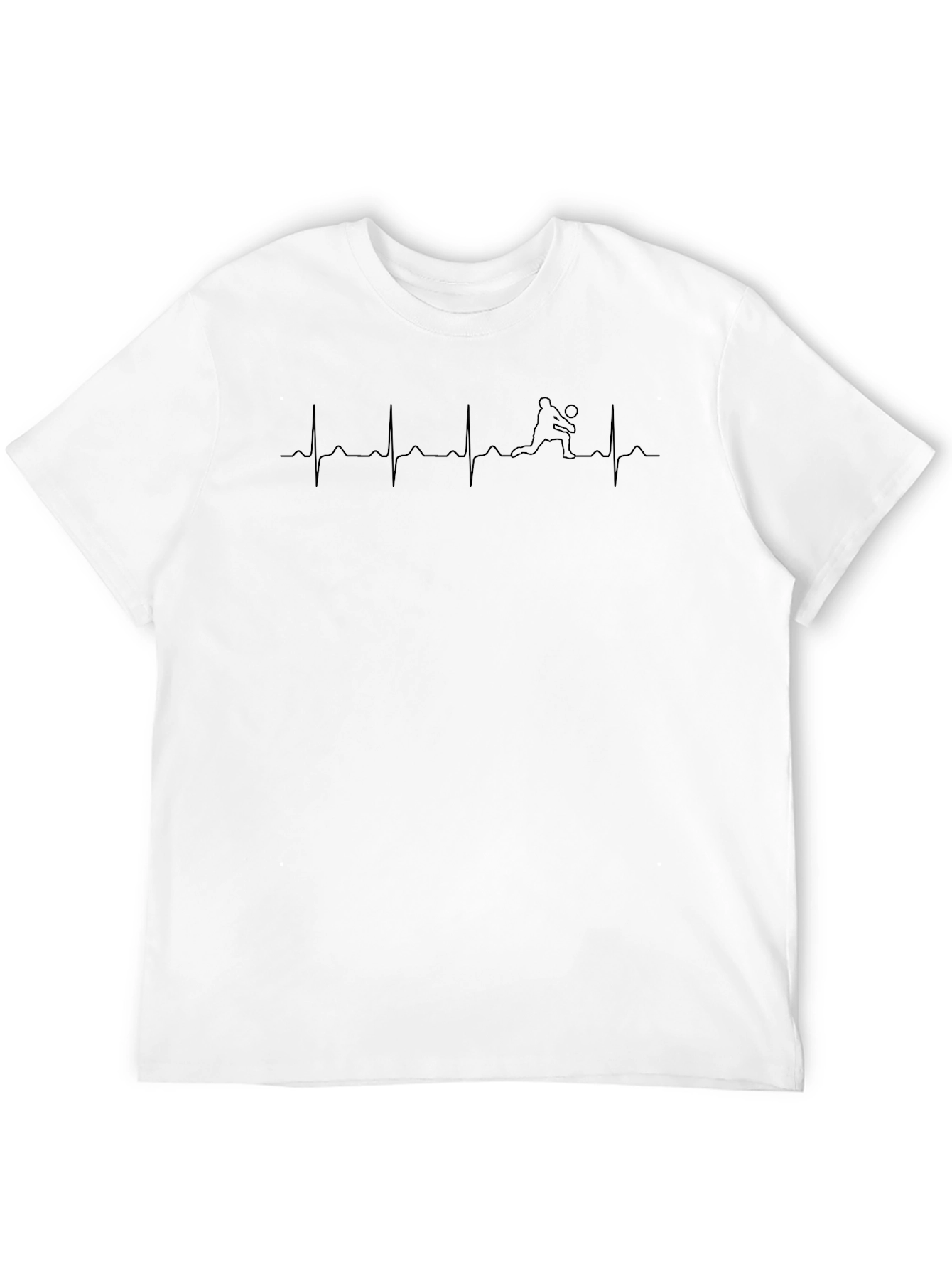 Volleyball Heartbeat T-Shirt - Black