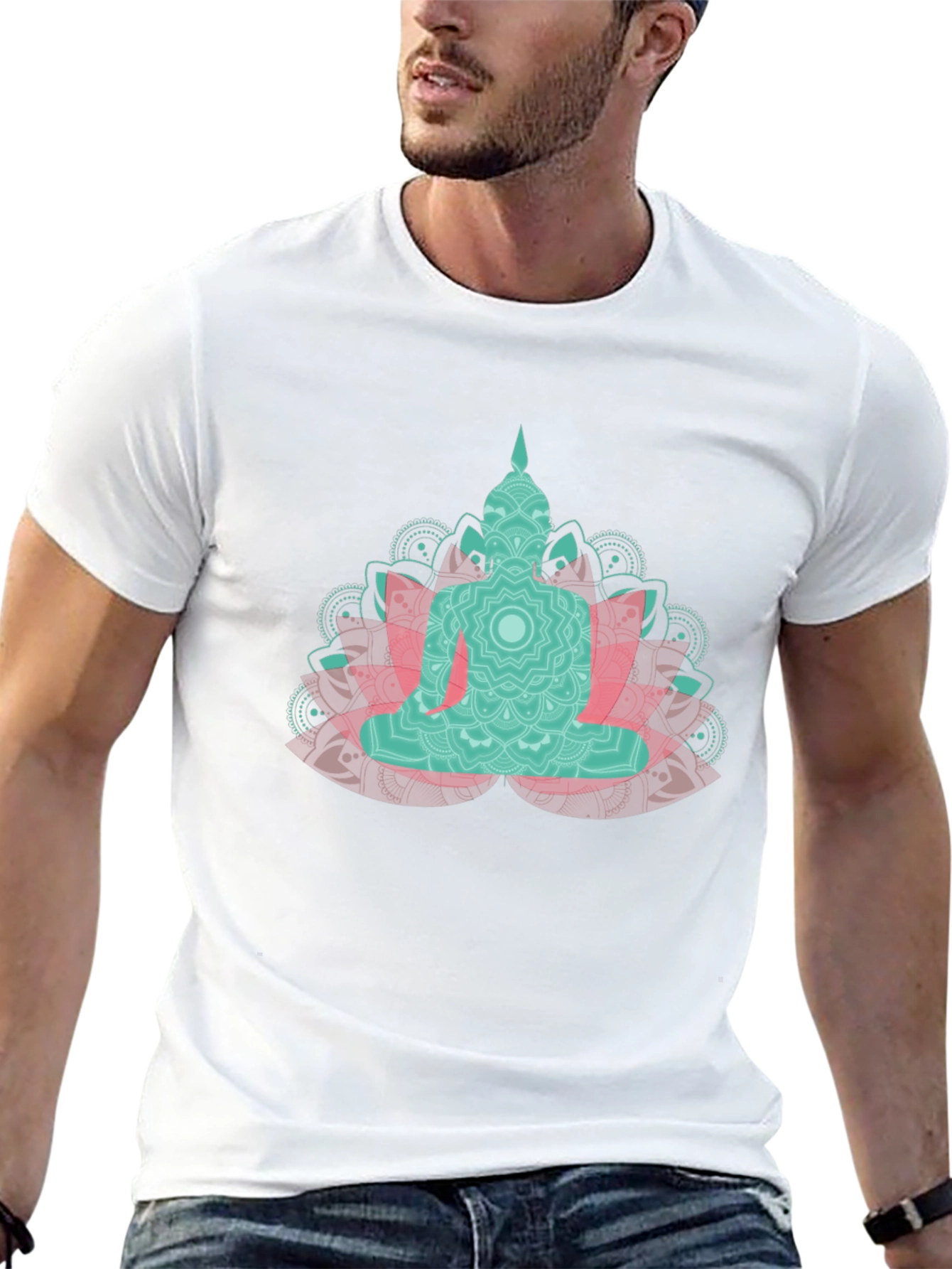 Buddha Mandala Graphic Tee - Spiritual Comfort
