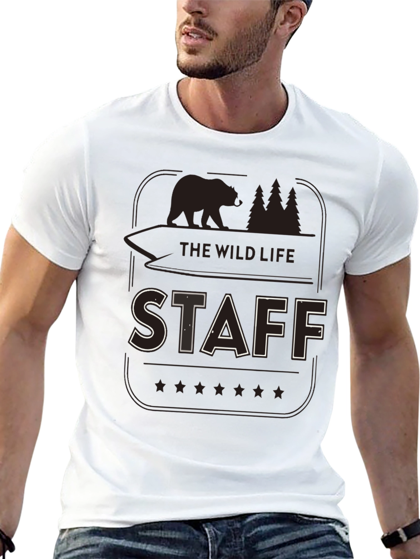 Wild Life Staff Black Graphic Tee