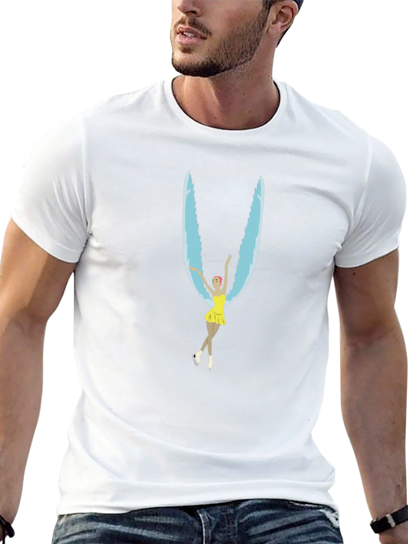 Figure Skater Wings Black T-Shirt