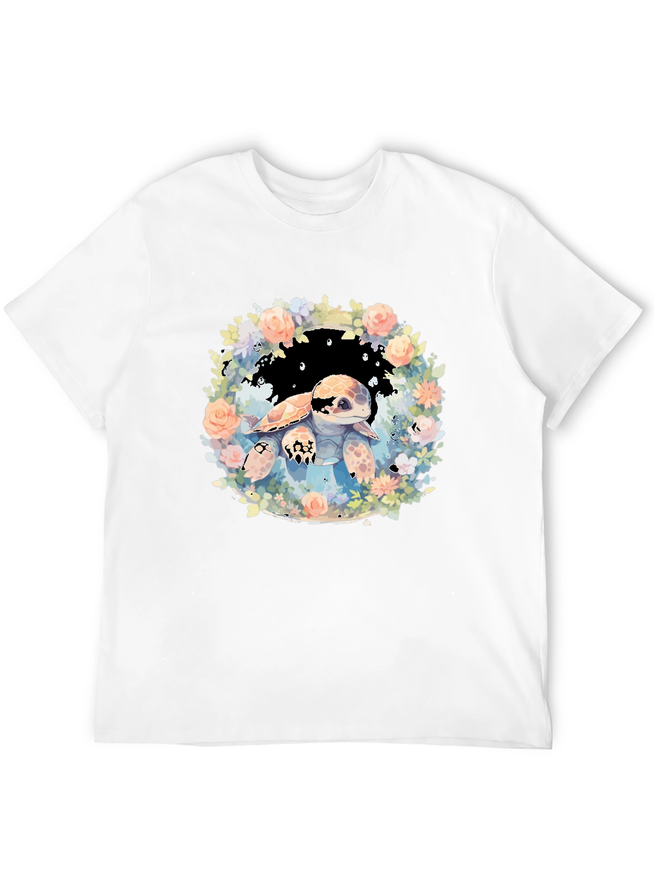 Turtle Floral Graphic Tee