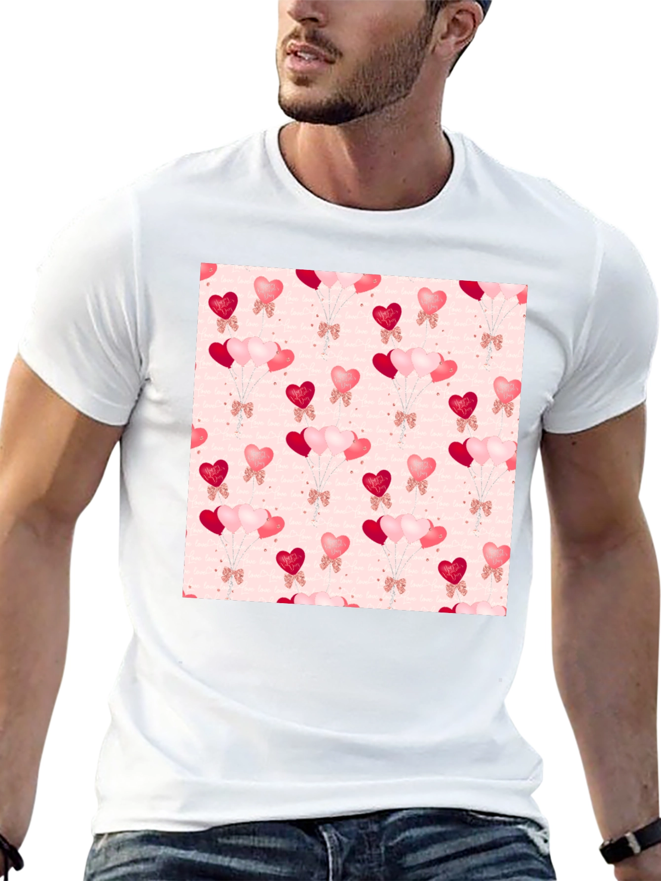 Heart Balloons Pattern T-Shirt