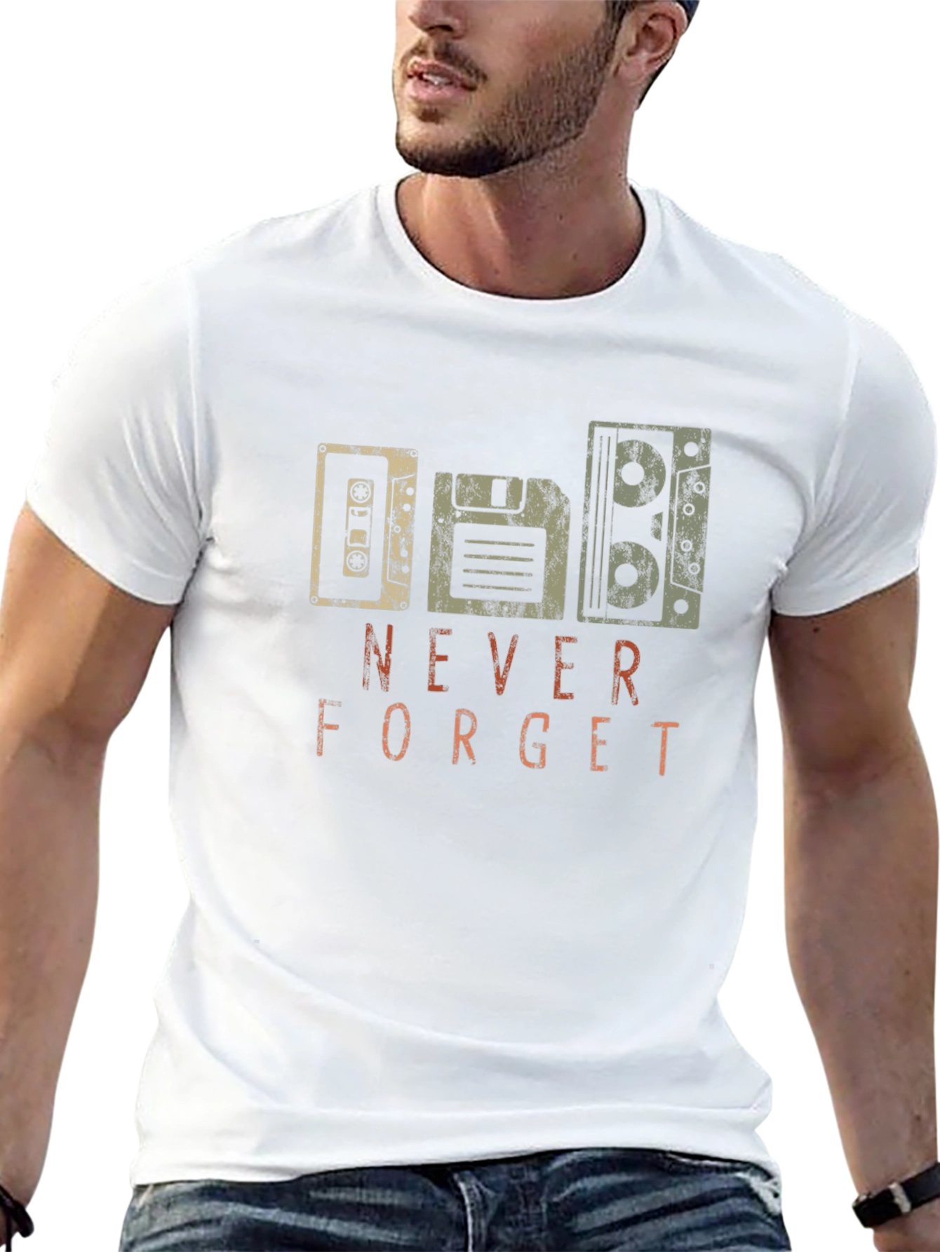Retro Tech Never Forget Graphic T-Shirt