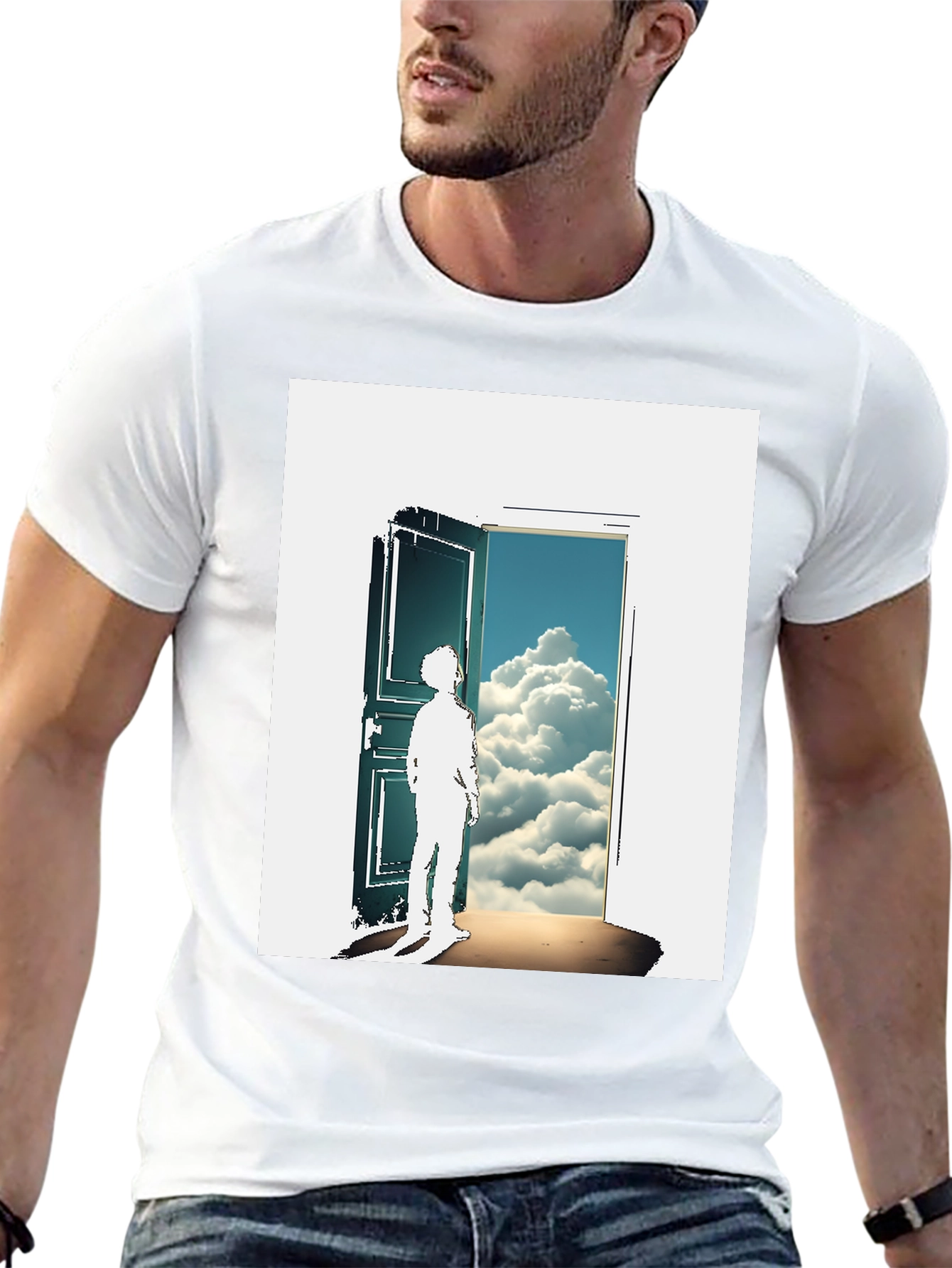 Dreamscape Door Graphic Tee - Modern Style