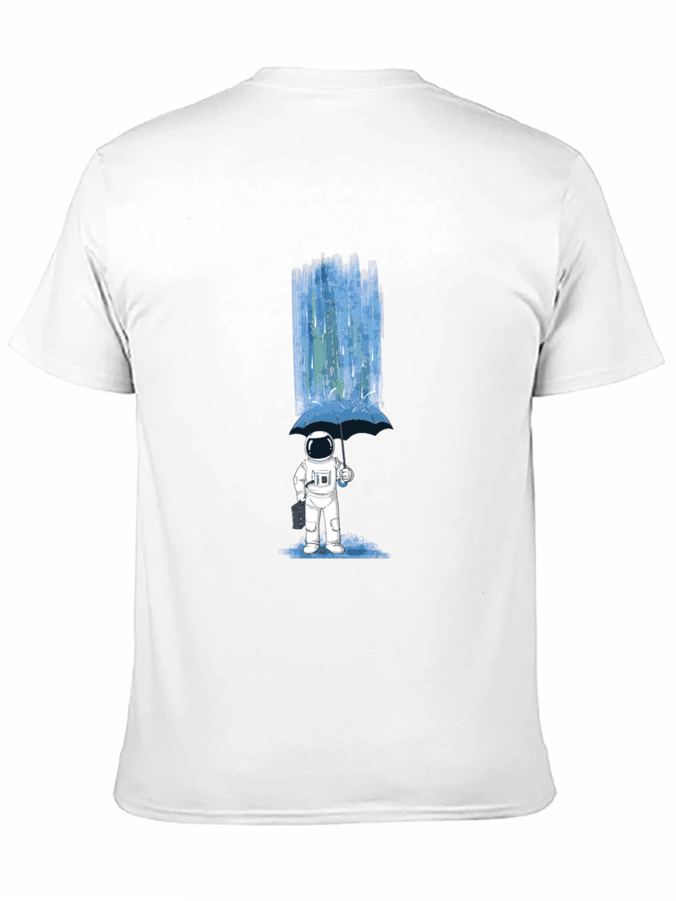 Astronaut Umbrella Graphic T-Shirt - Space Lover Tee