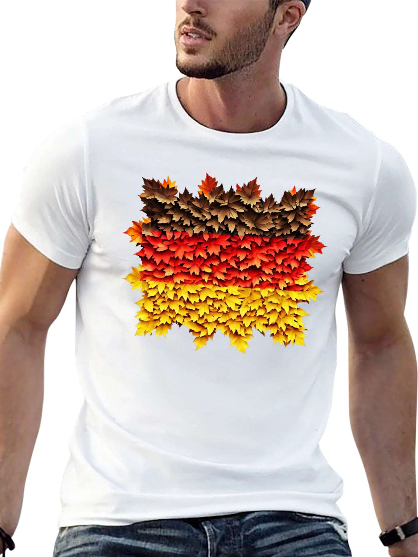 Germany Flag Maple Leaf T-Shirt - Deutschland Pride