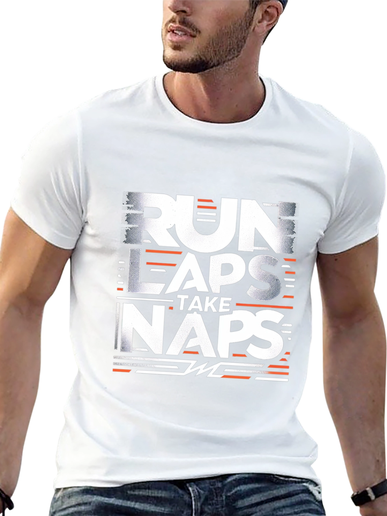 Run Laps Take Naps Black T-Shirt