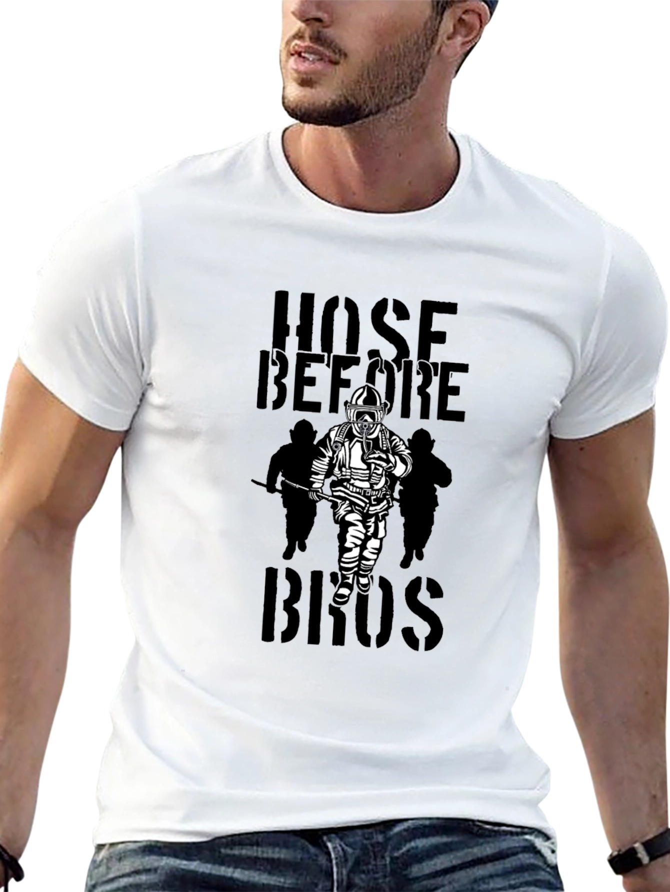 Hose Before Bros Firefighter T-Shirt