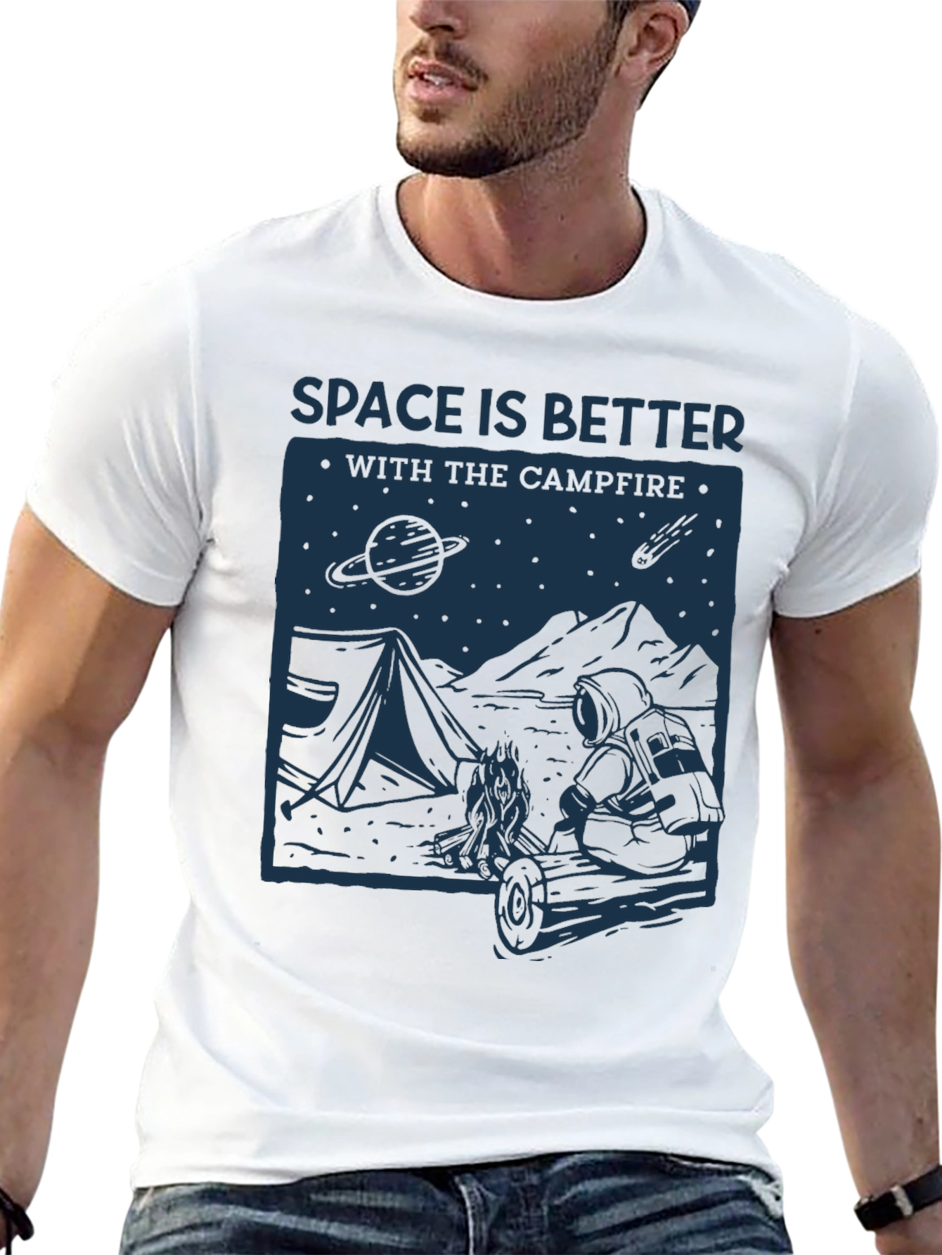 Space Campfire Graphic Tee - Relaxed Fit