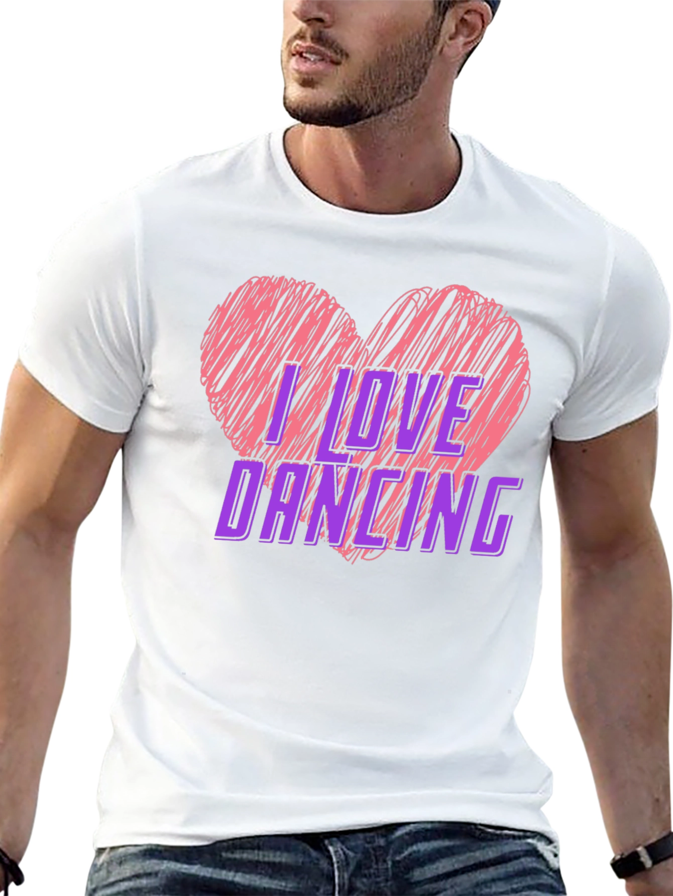 I Love Dancing Graphic Tee - Heart Design