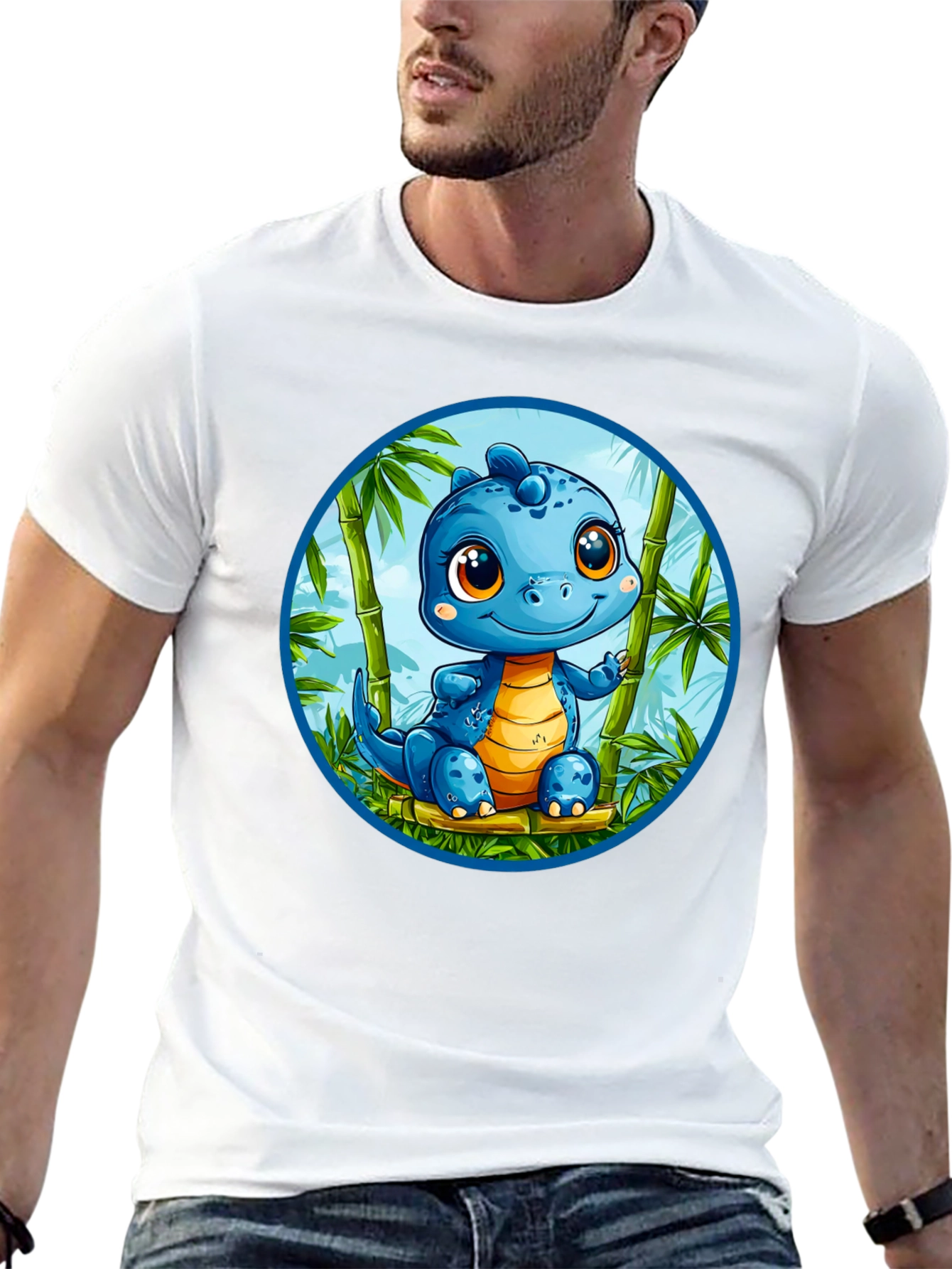 Cute Dinosaur Graphic T-Shirt