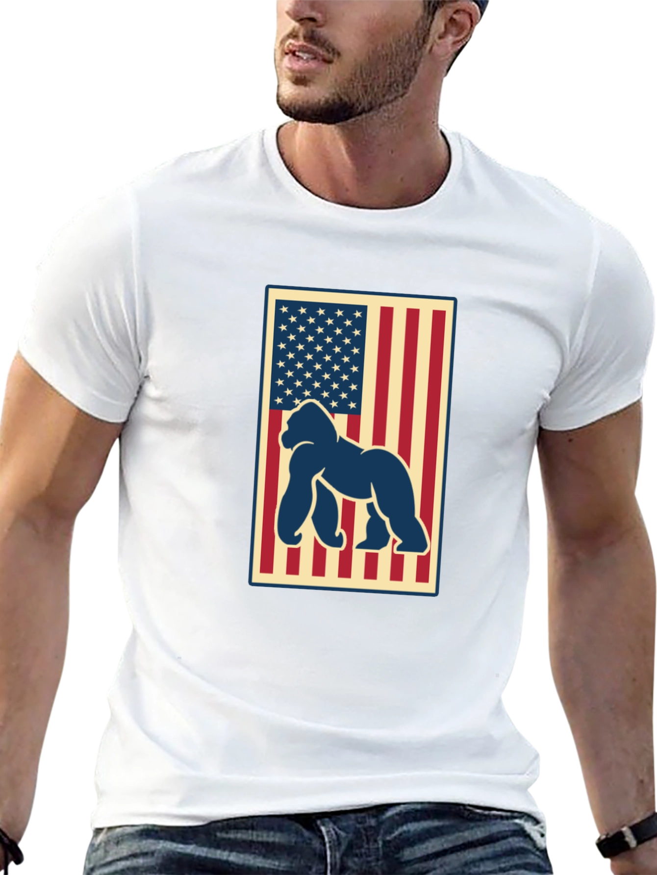 American Gorilla Patriotic Graphic Tee