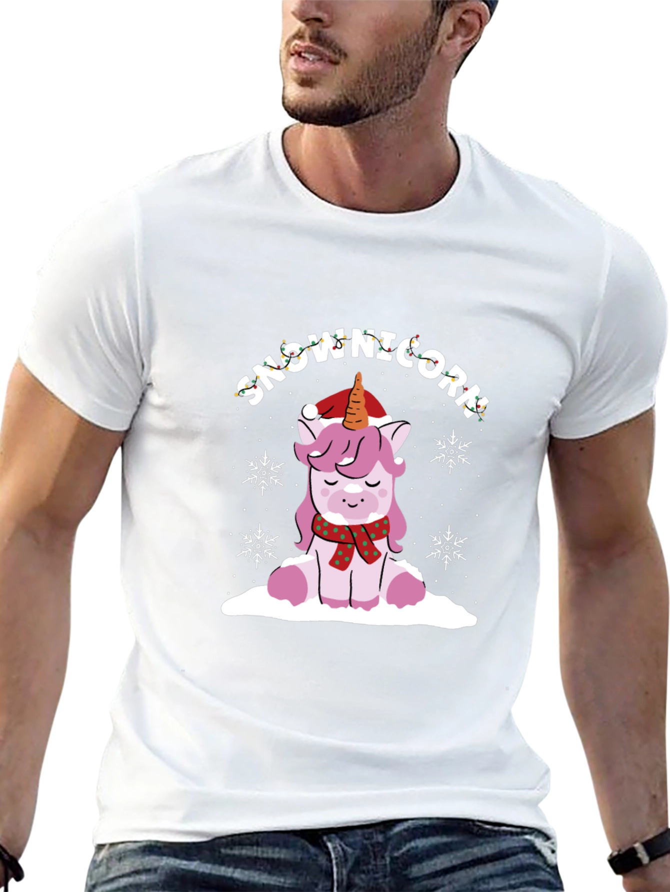 SnowUnicorn Holiday Graphic Tee