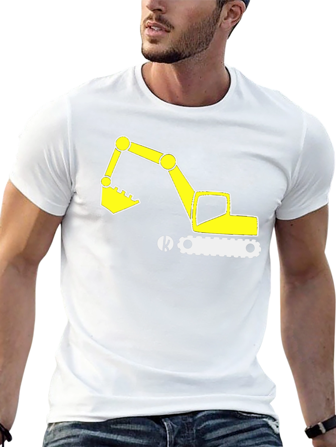 Excavator Graphic Tee - Construction Vehicle T-Shirt