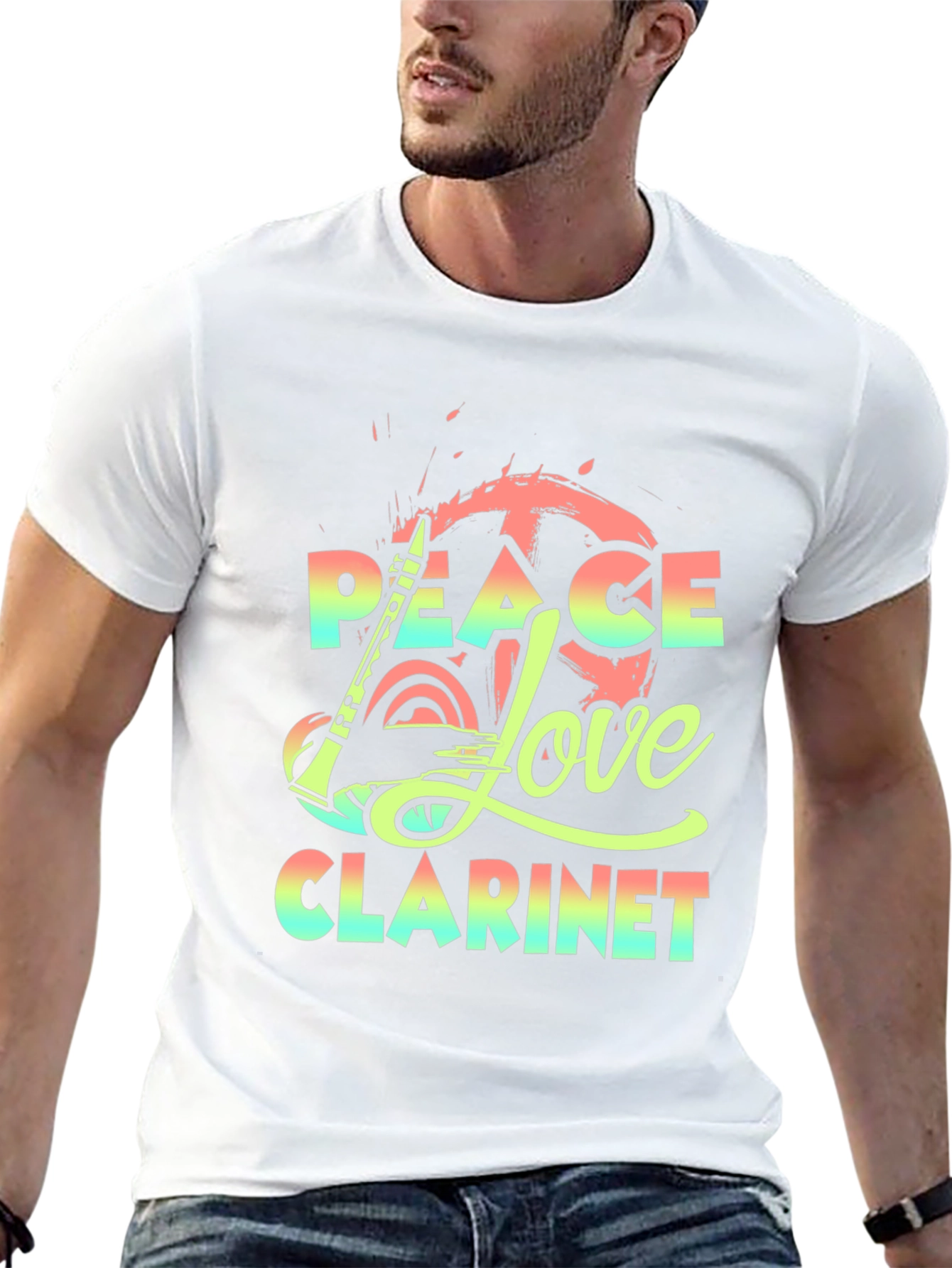 Peace Love Clarinet T-Shirt - Musicians Tee