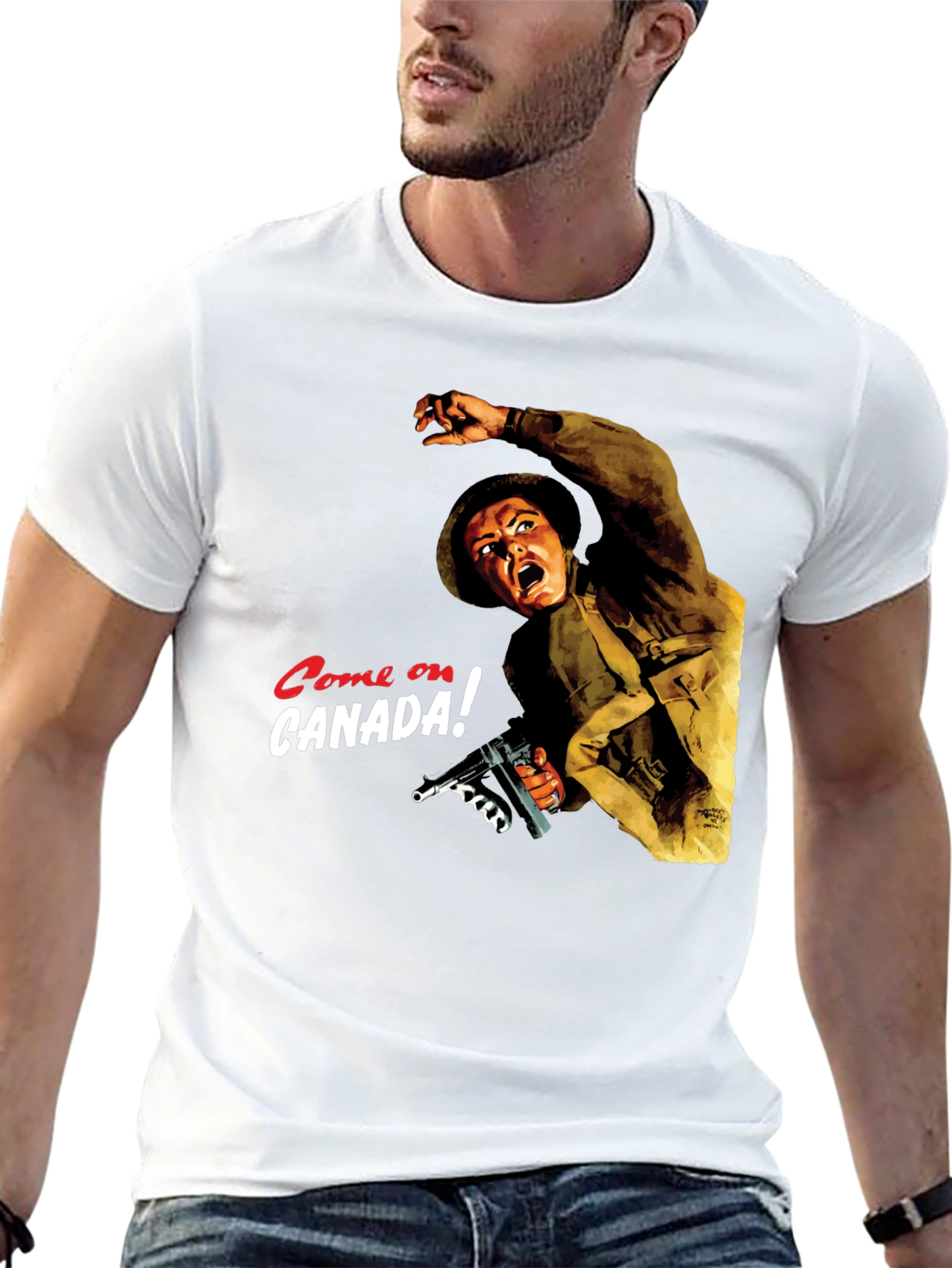 Come On Canada! Graphic T-Shirt - Patriotic Design