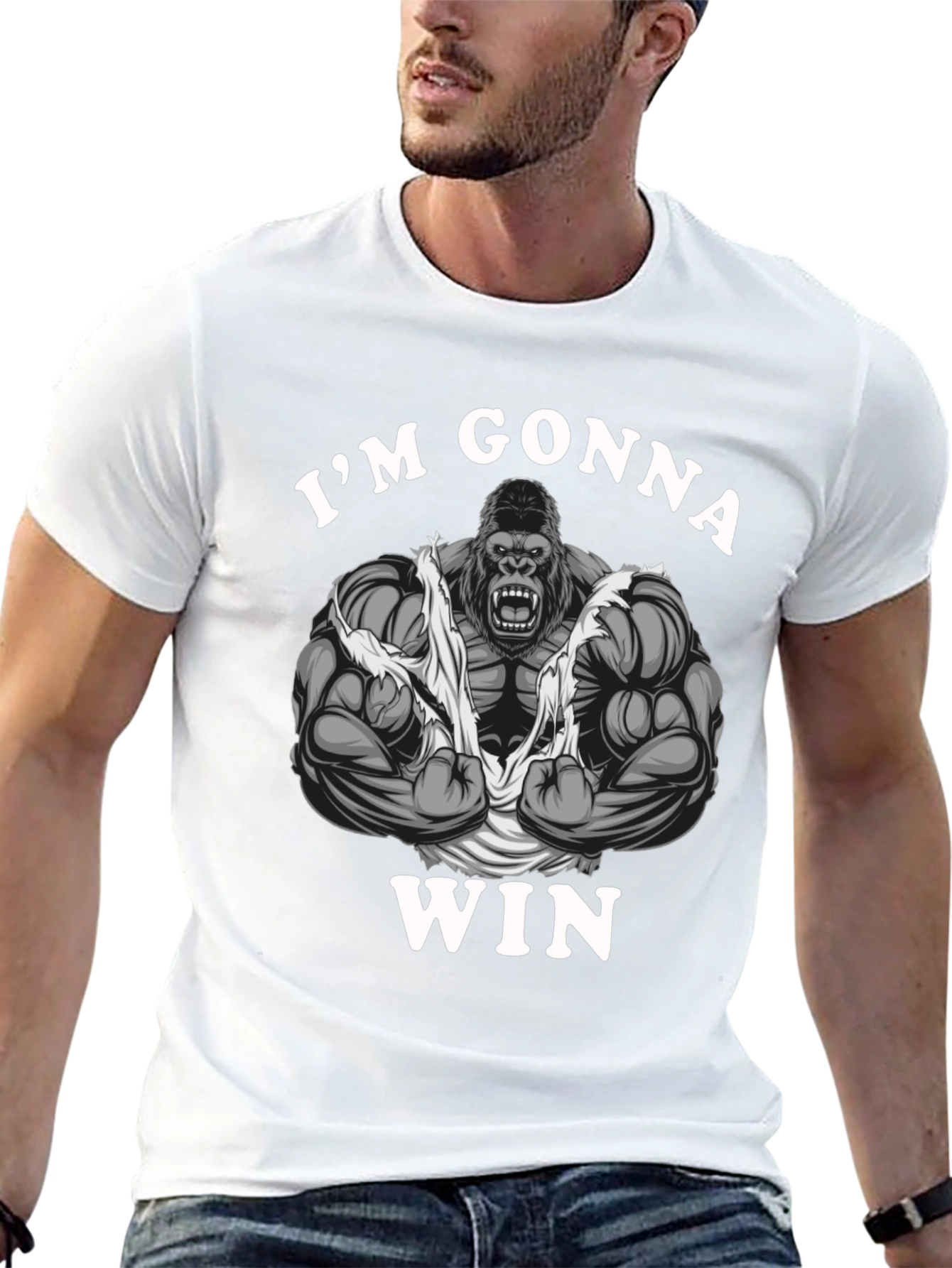 Im Gonna Win Gorilla Graphic Tee - Black
